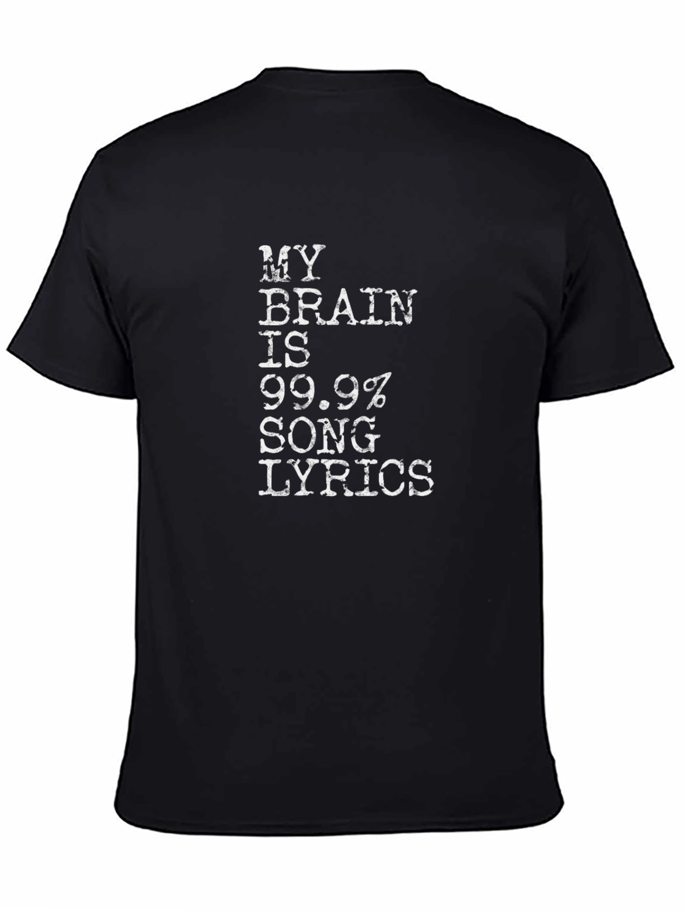 Song Lyrics Brain T-Shirt Funny Music Tee