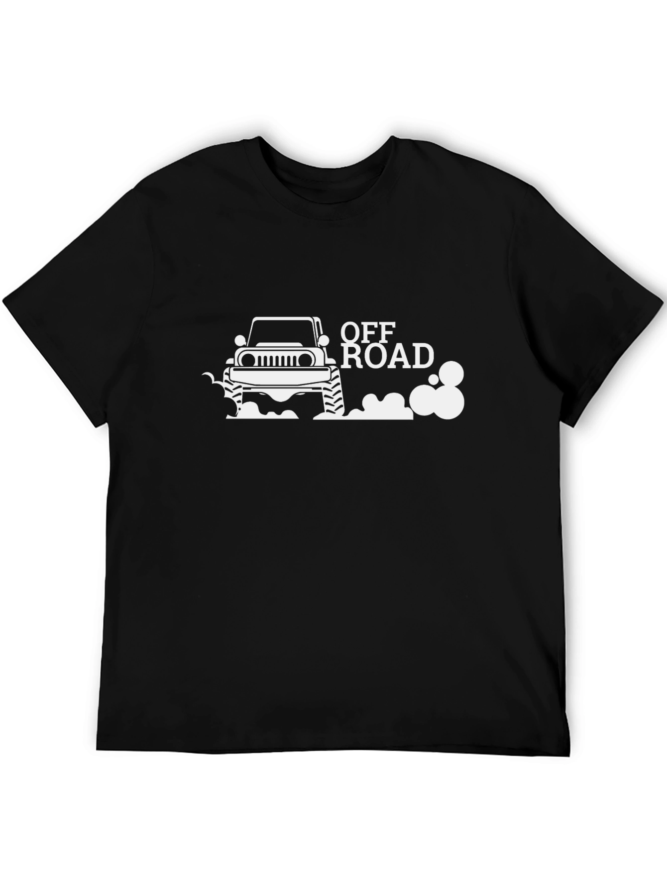 Off Road Graphic Tee - Black Cotton Blend T-Shirt