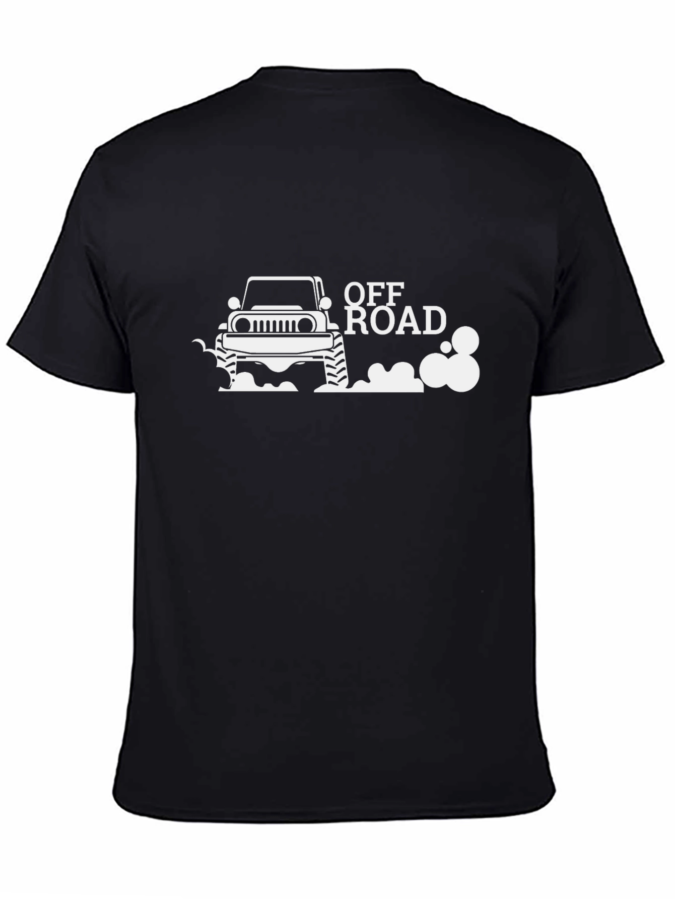 Off Road Graphic Tee - Black Cotton Blend T-Shirt