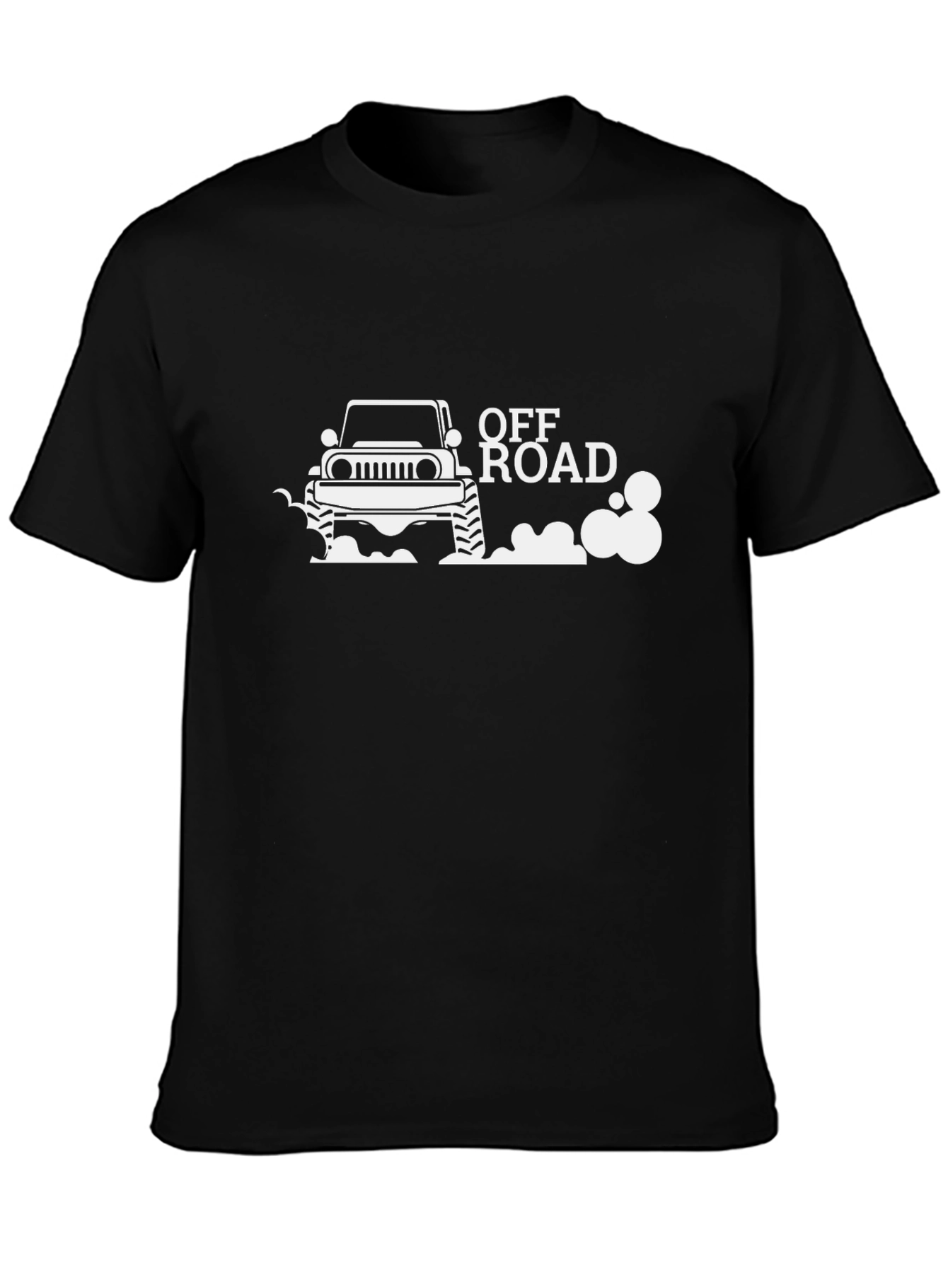 Off Road Graphic Tee - Black Cotton Blend T-Shirt