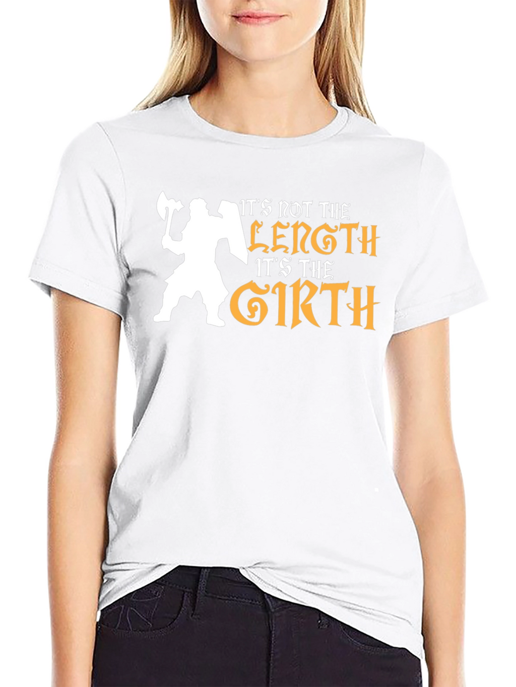Its Not the Length Its the Girth Black T-Shirt