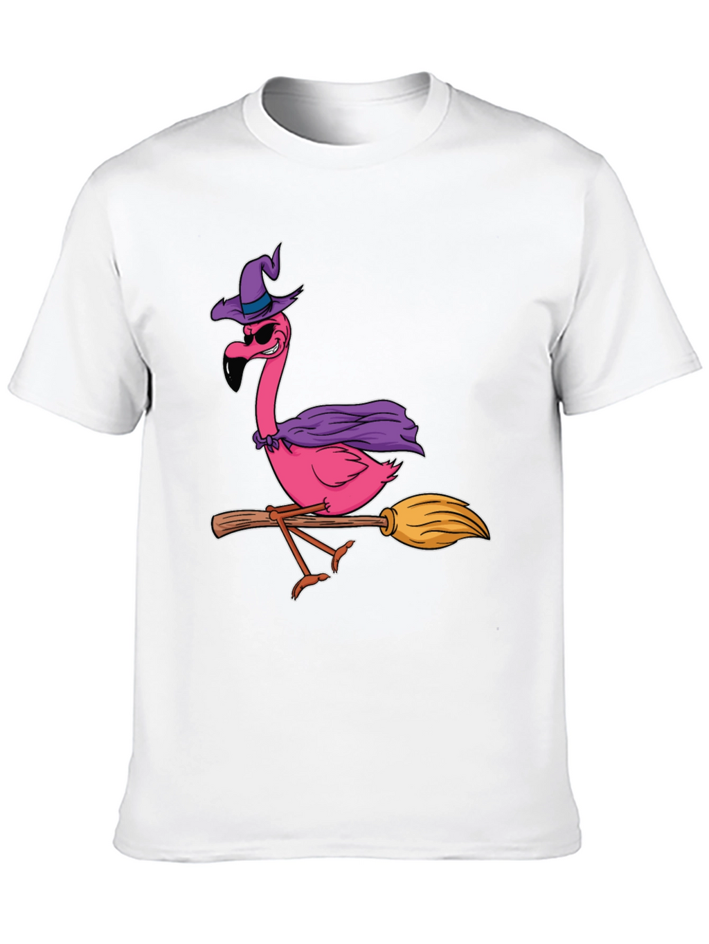Witch Flamingo T-Shirt Halloween Costume Tee
