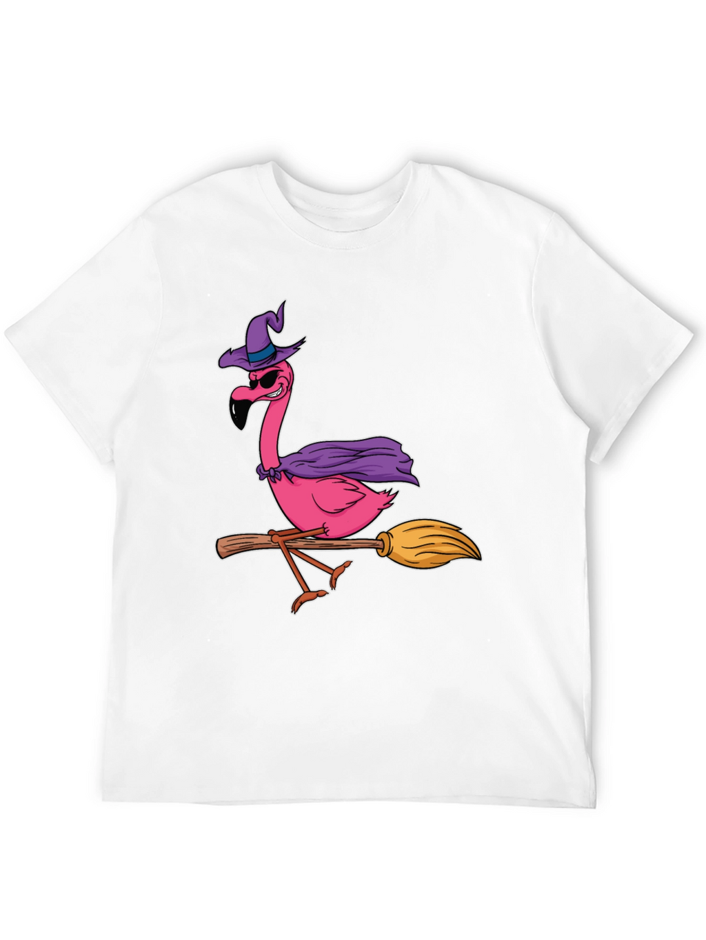 Witch Flamingo T-Shirt Halloween Costume Tee