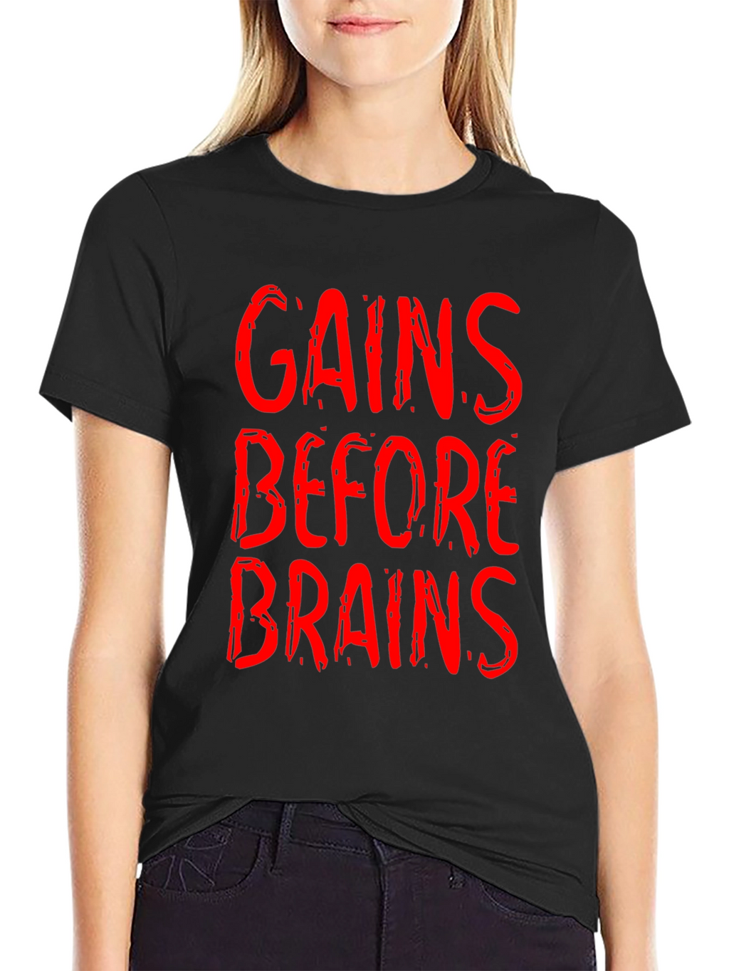Gains Before Brains Graphic Tee