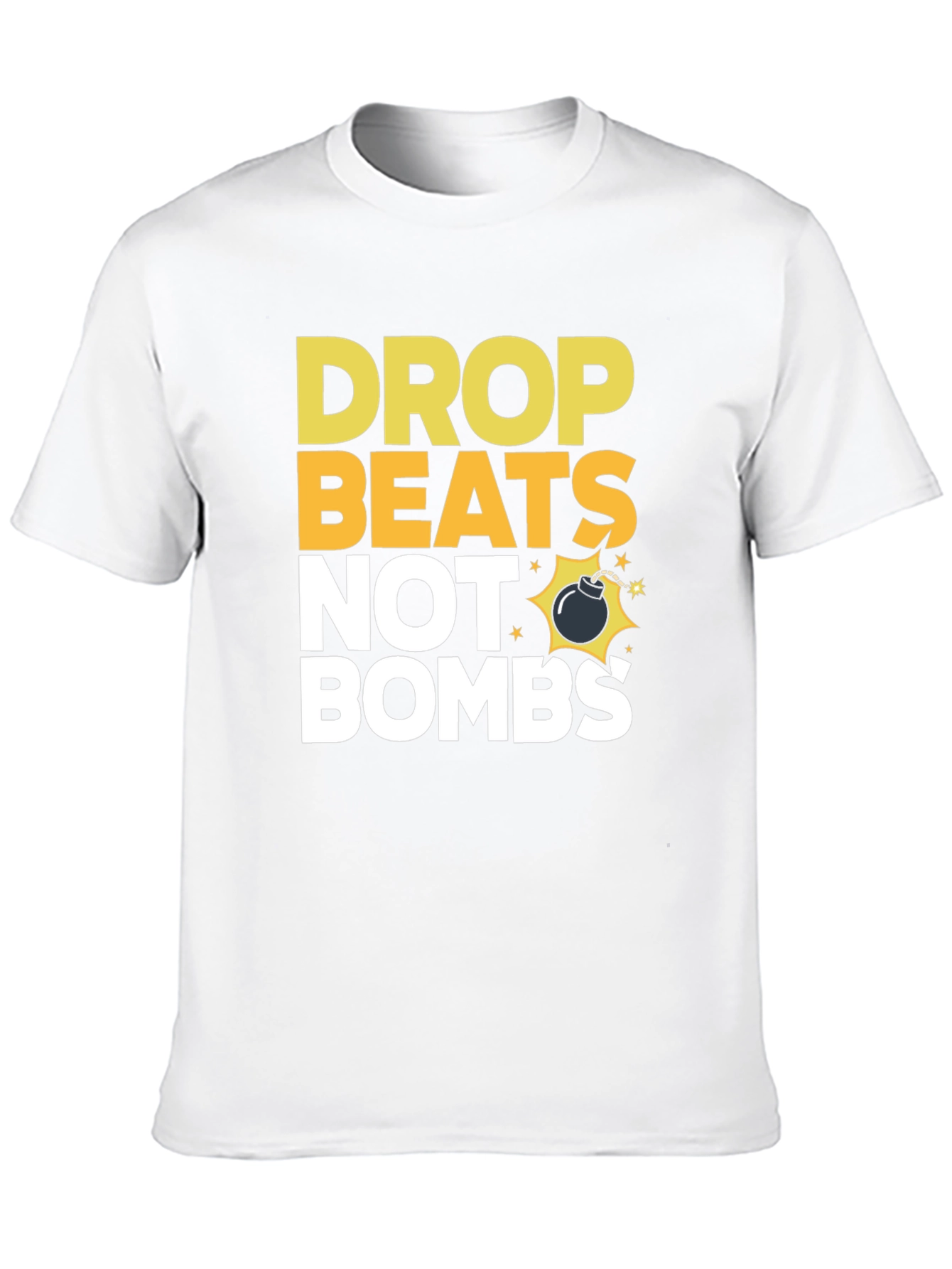 Drop Beats Not Bombs Graphic T-Shirt - Black