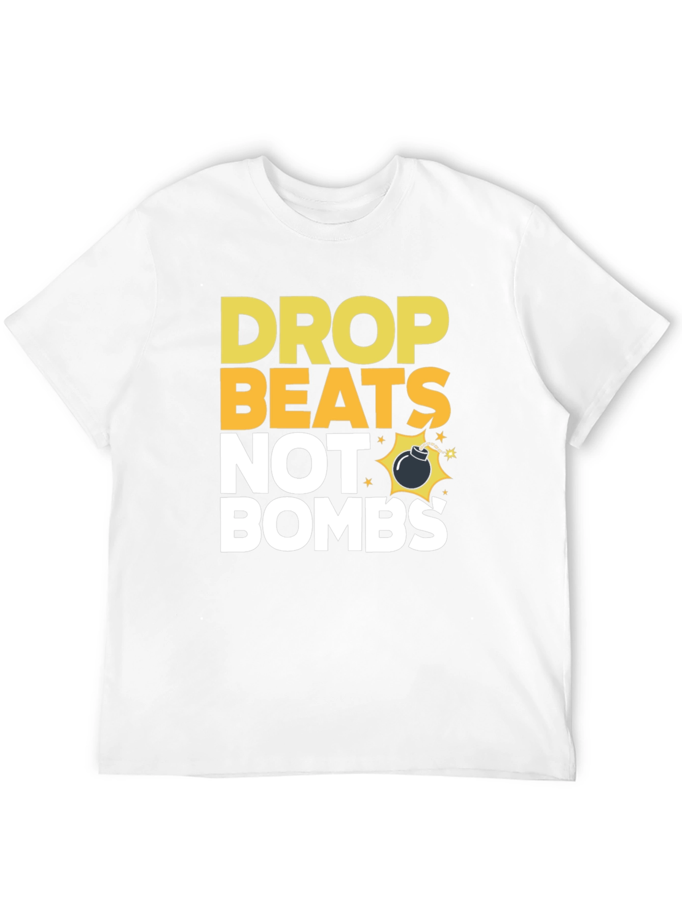 Drop Beats Not Bombs Graphic T-Shirt - Black