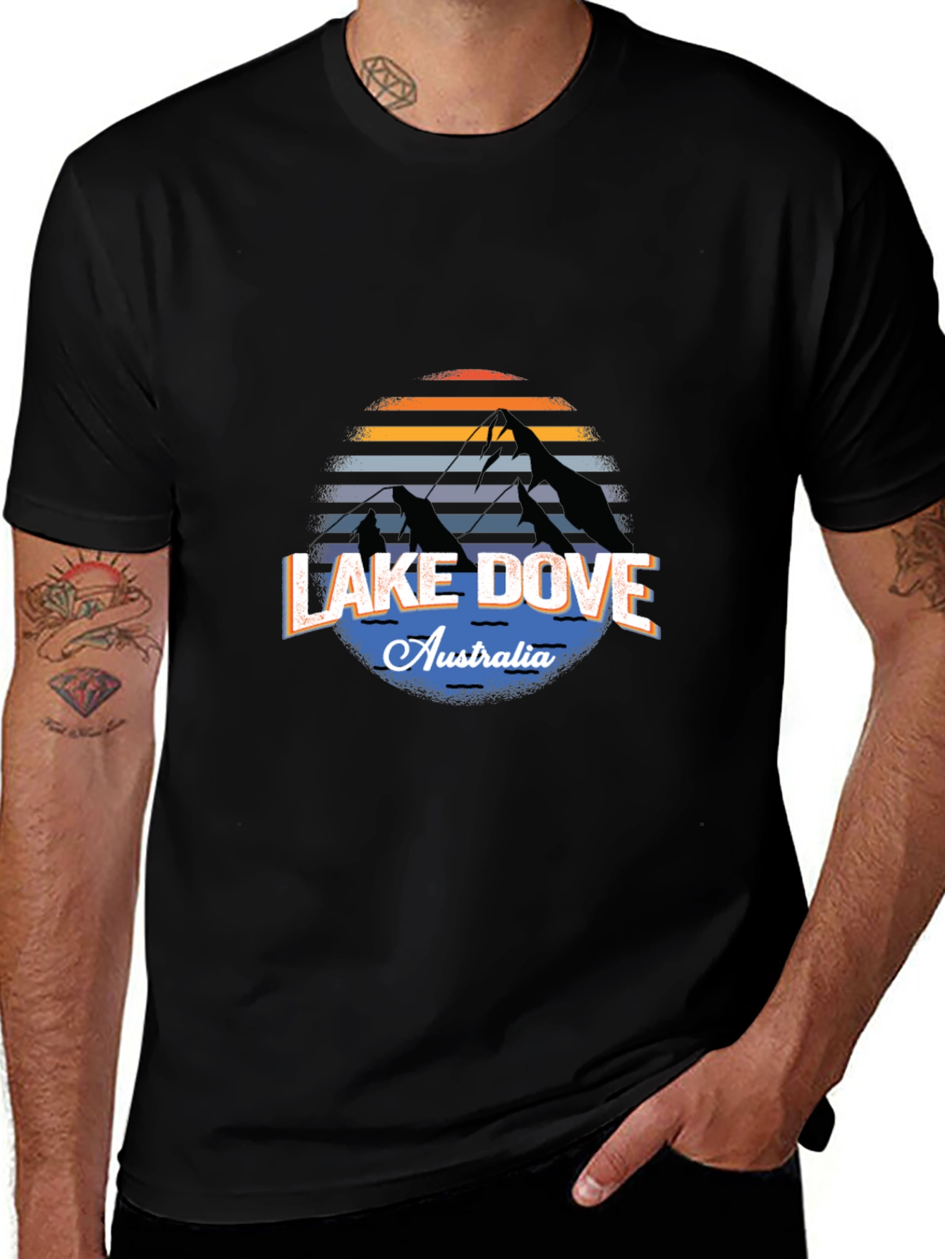 Lake Dove Australia Black T-Shirt