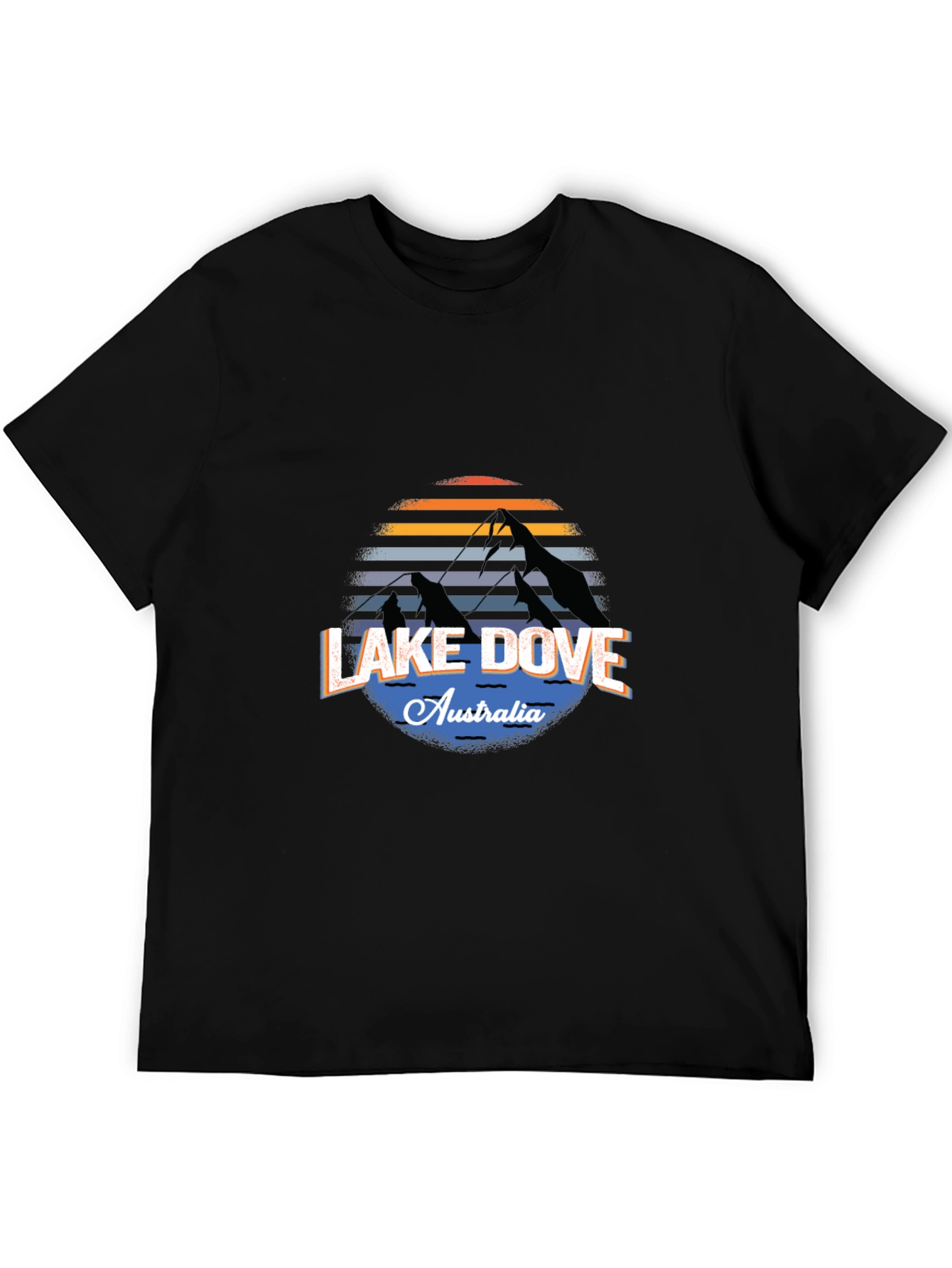 Lake Dove Australia Black T-Shirt