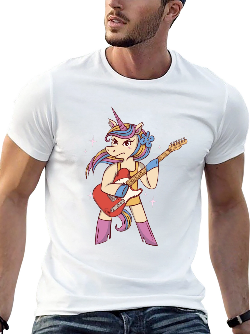 Unicorn Guitarist Graphic T-Shirt