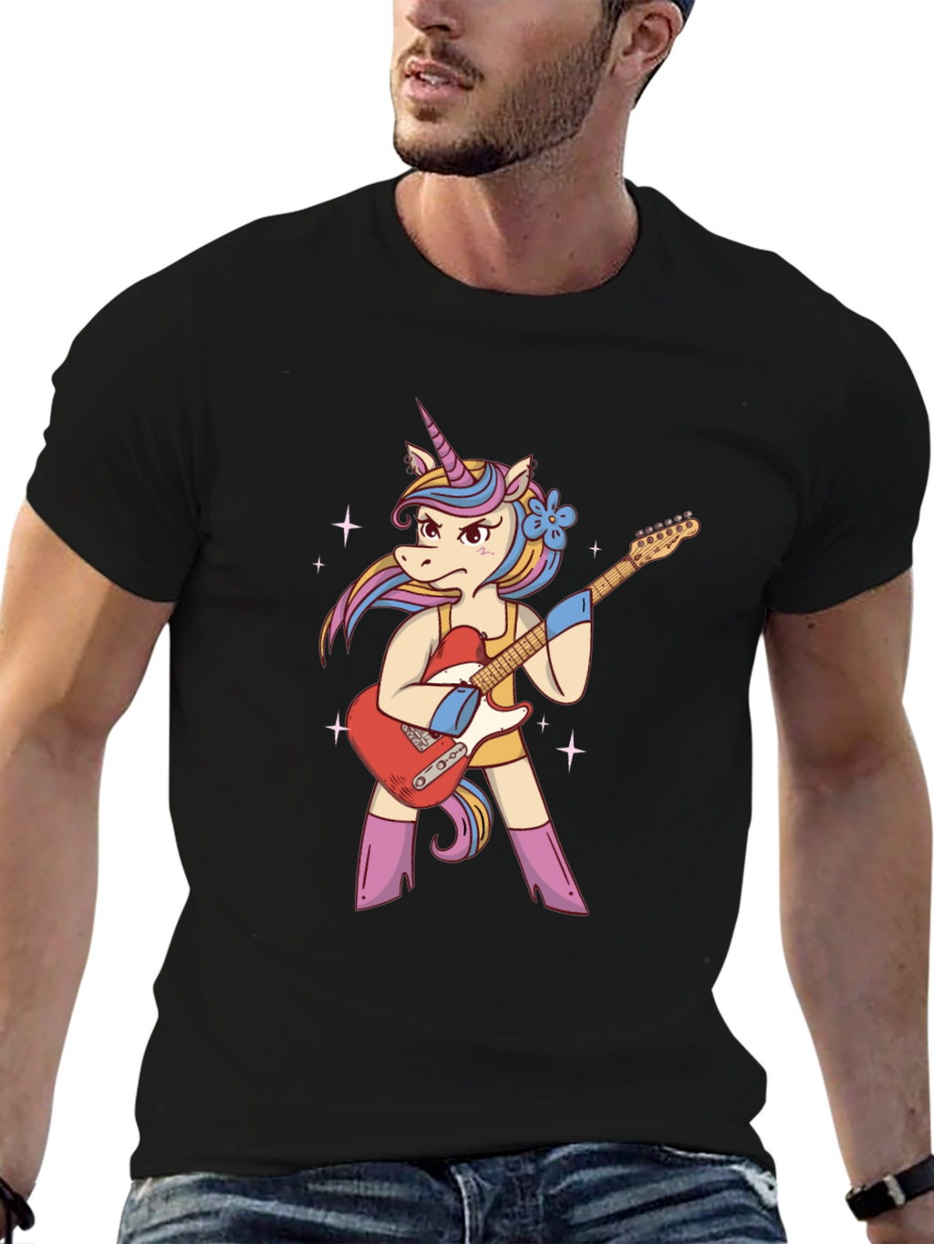 Unicorn Guitarist Graphic T-Shirt