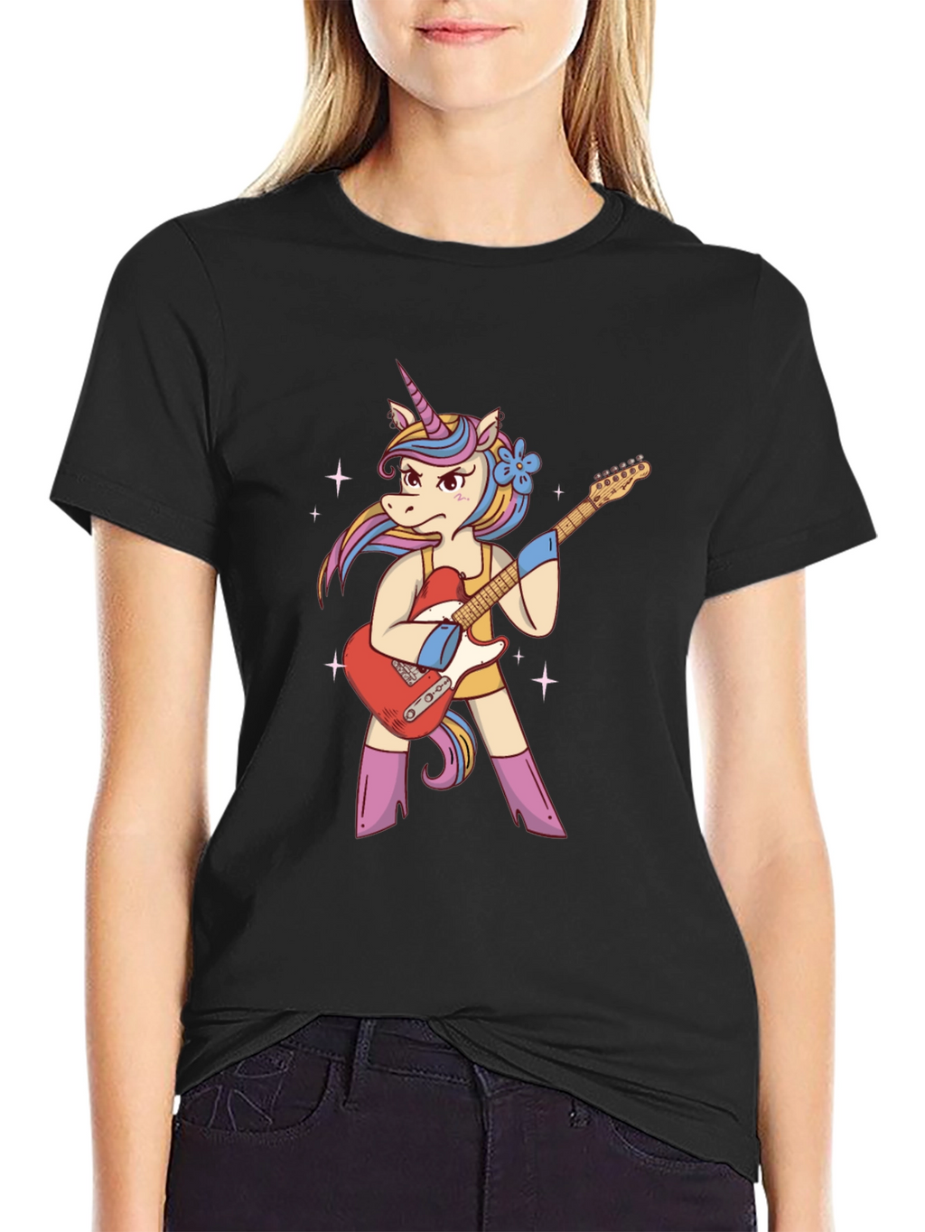 Unicorn Guitarist Graphic T-Shirt