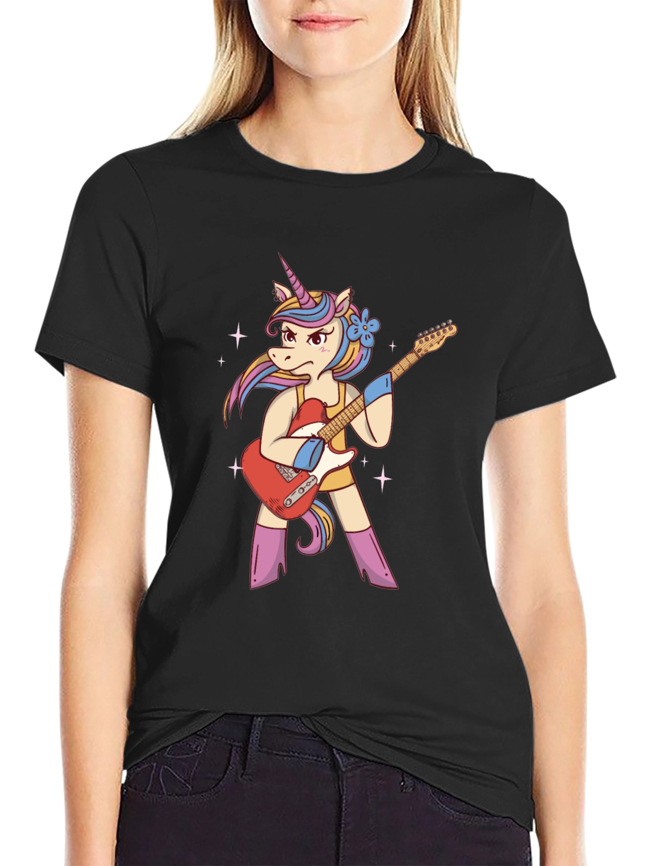 Unicorn Guitarist Graphic T-Shirt