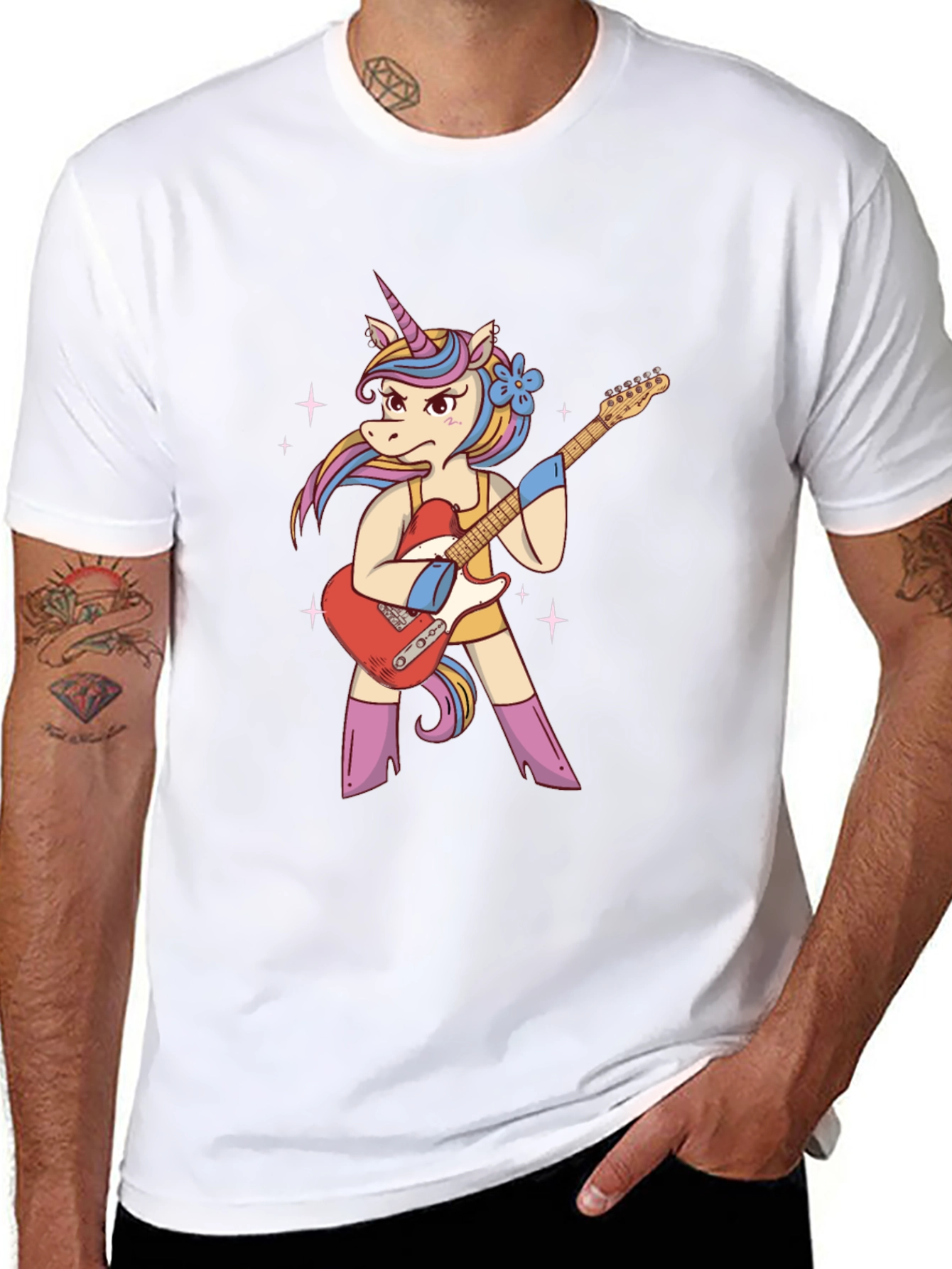 Unicorn Guitarist Graphic T-Shirt