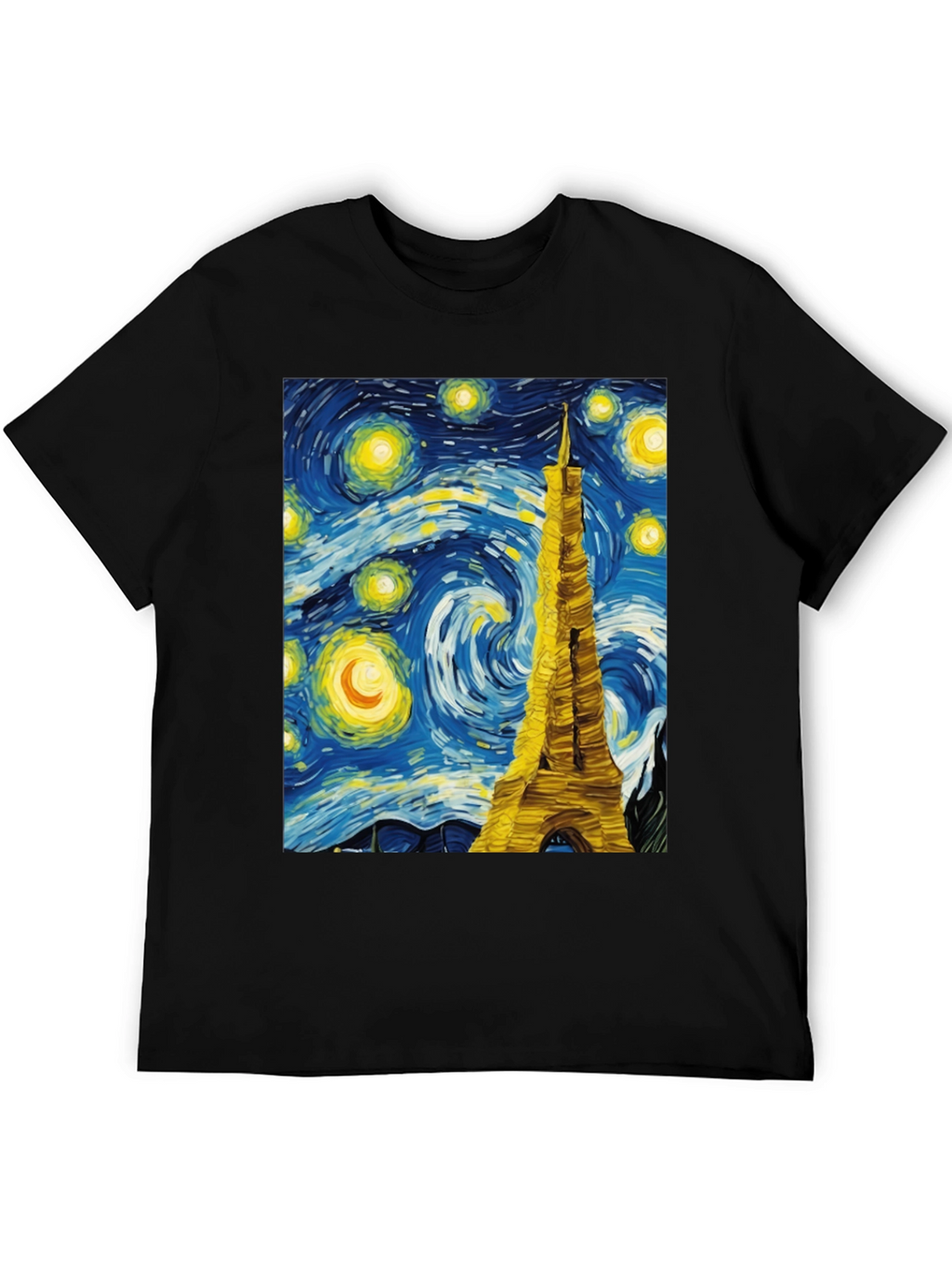 Starry Night Eiffel Tower Graphic Tee