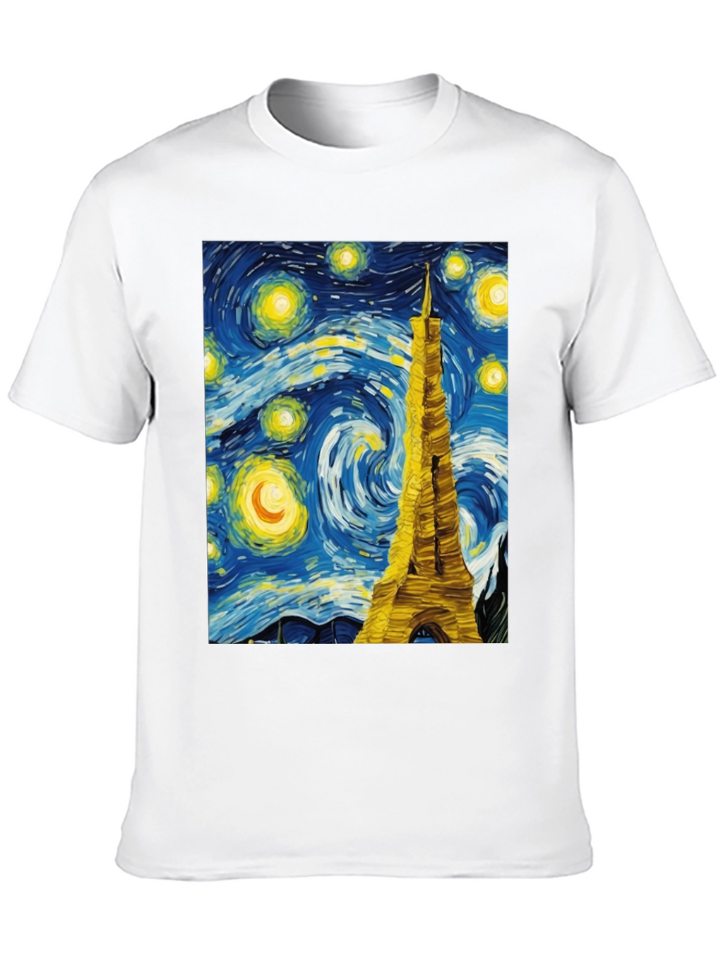 Starry Night Eiffel Tower Graphic Tee