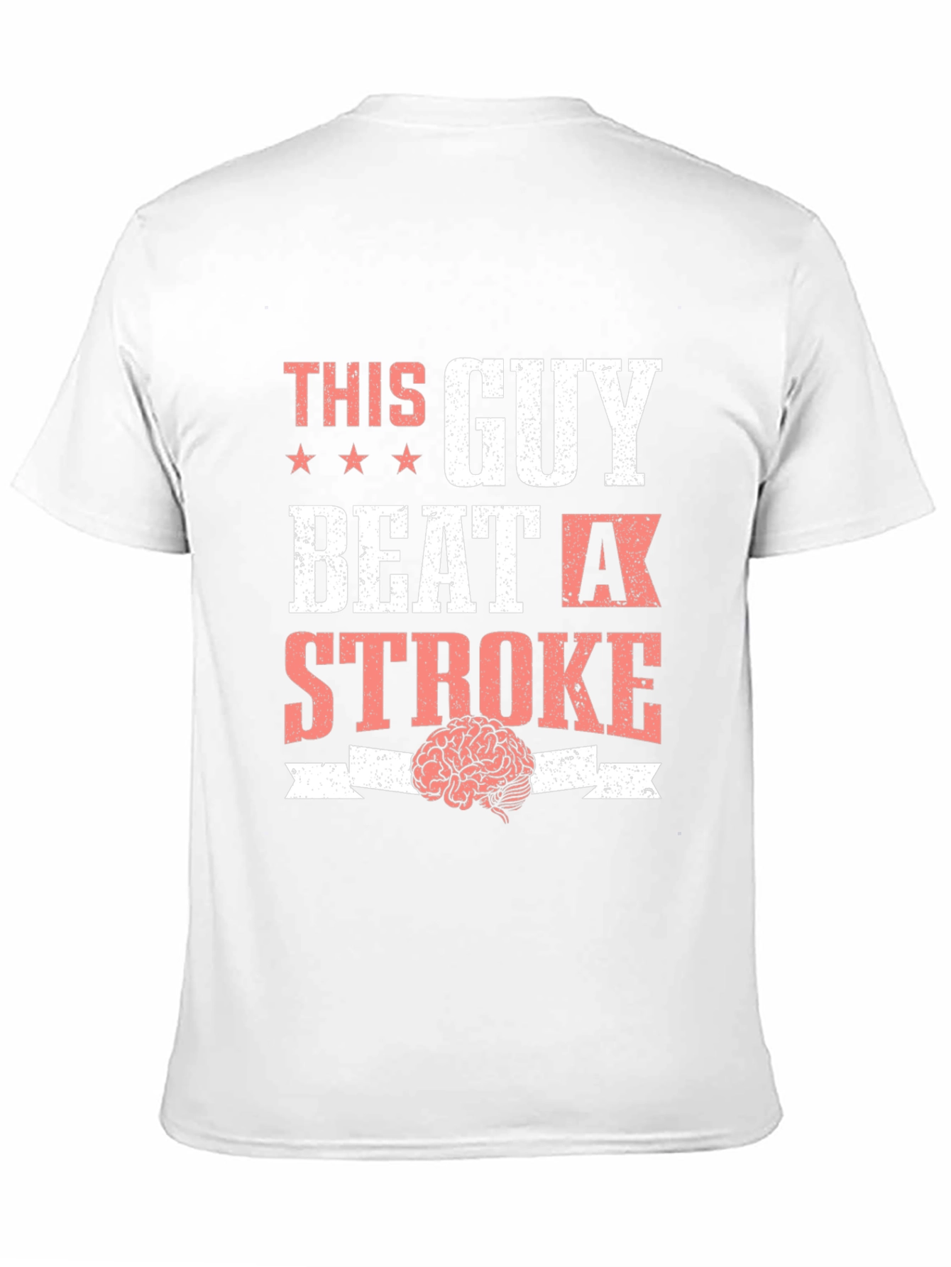 This Guy Beat a Stroke T-Shirt Brain Tee