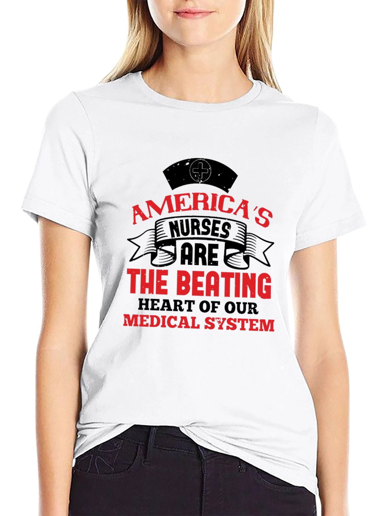 Americas Nurses T-Shirt - The Beating Heart of Our Medical System