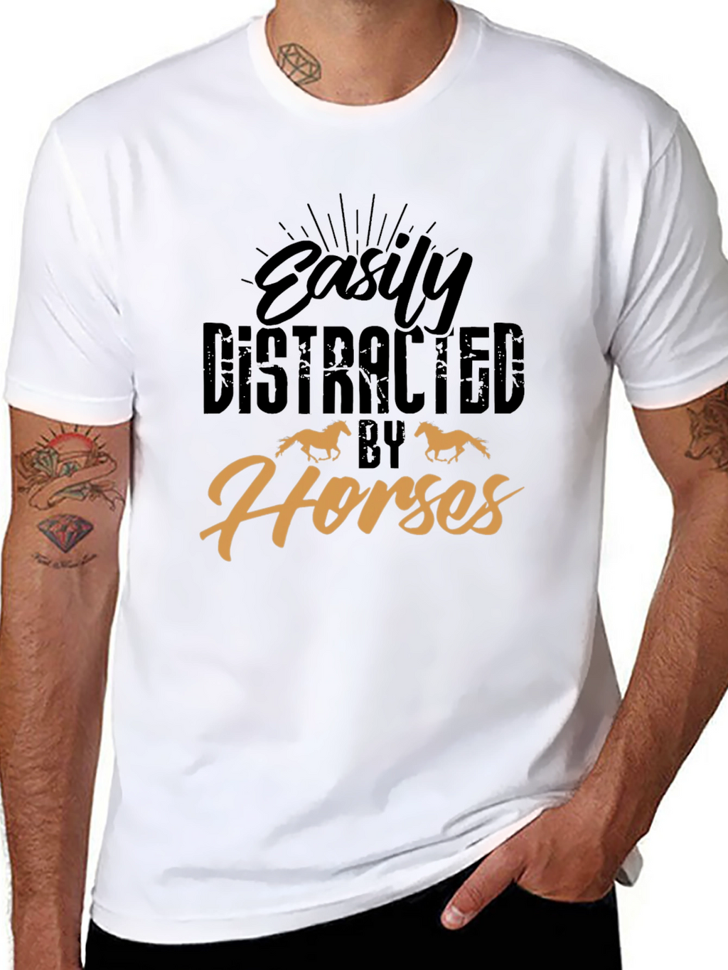 Easily Distracted By Horses Graphic Tee