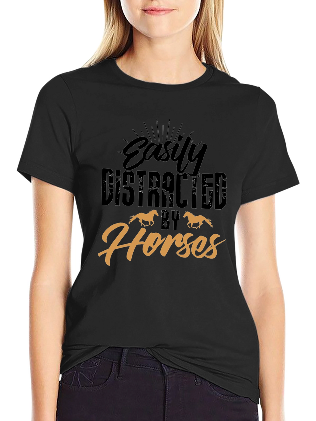 Easily Distracted By Horses Graphic Tee