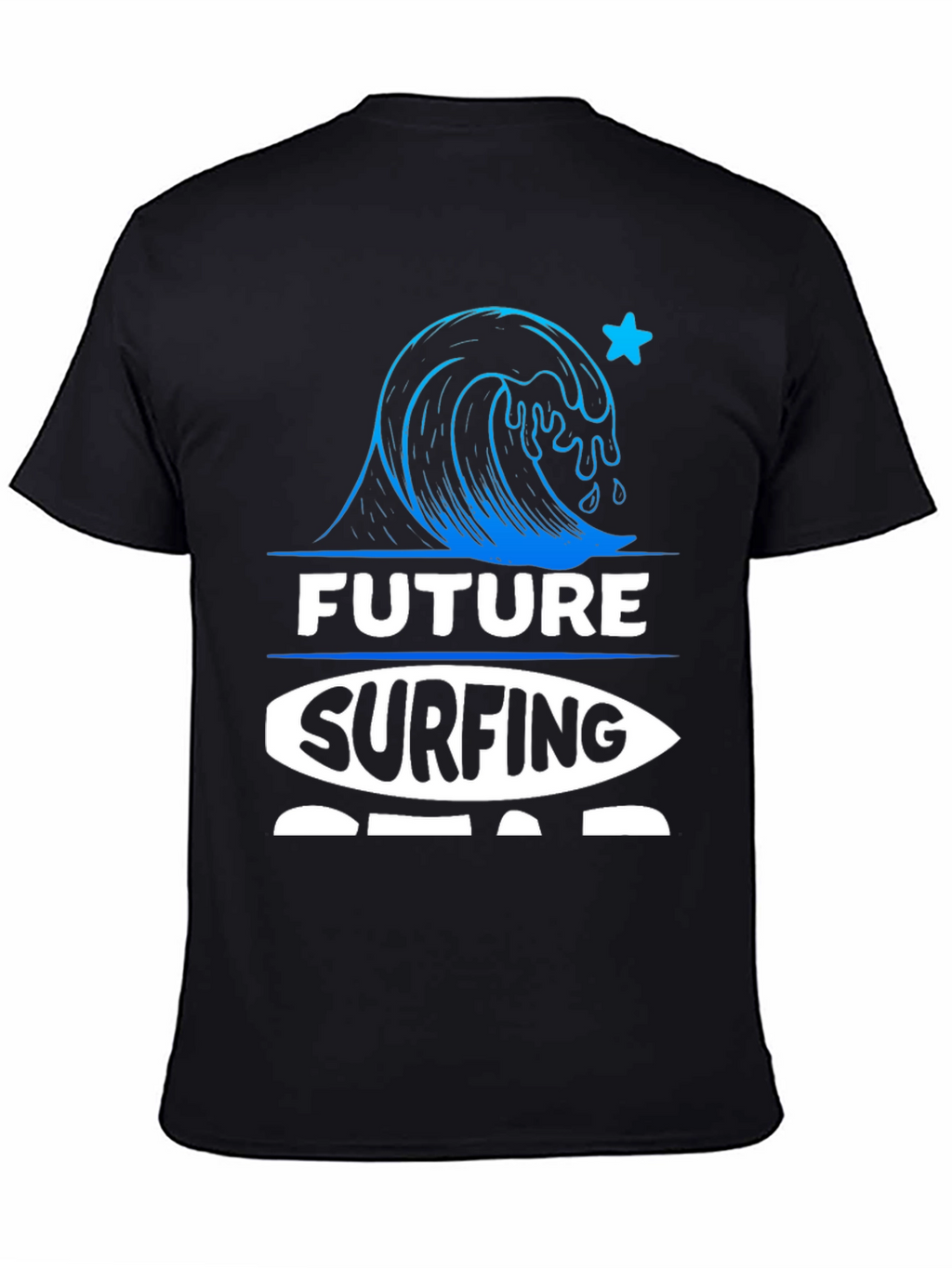 Future Surfing Star Black T-Shirt