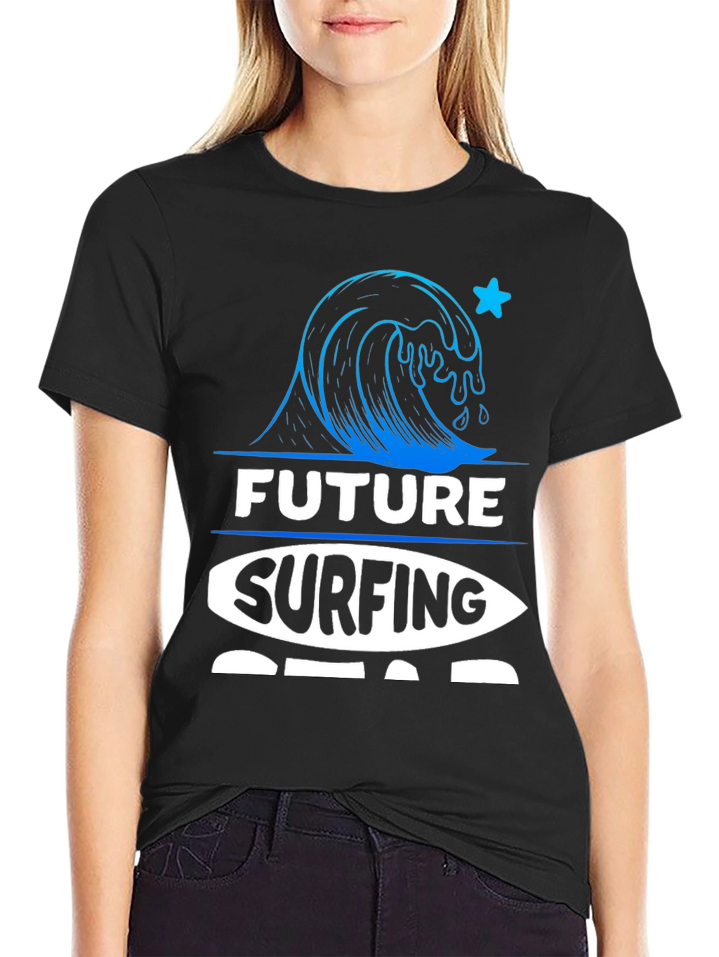 Future Surfing Star Black T-Shirt