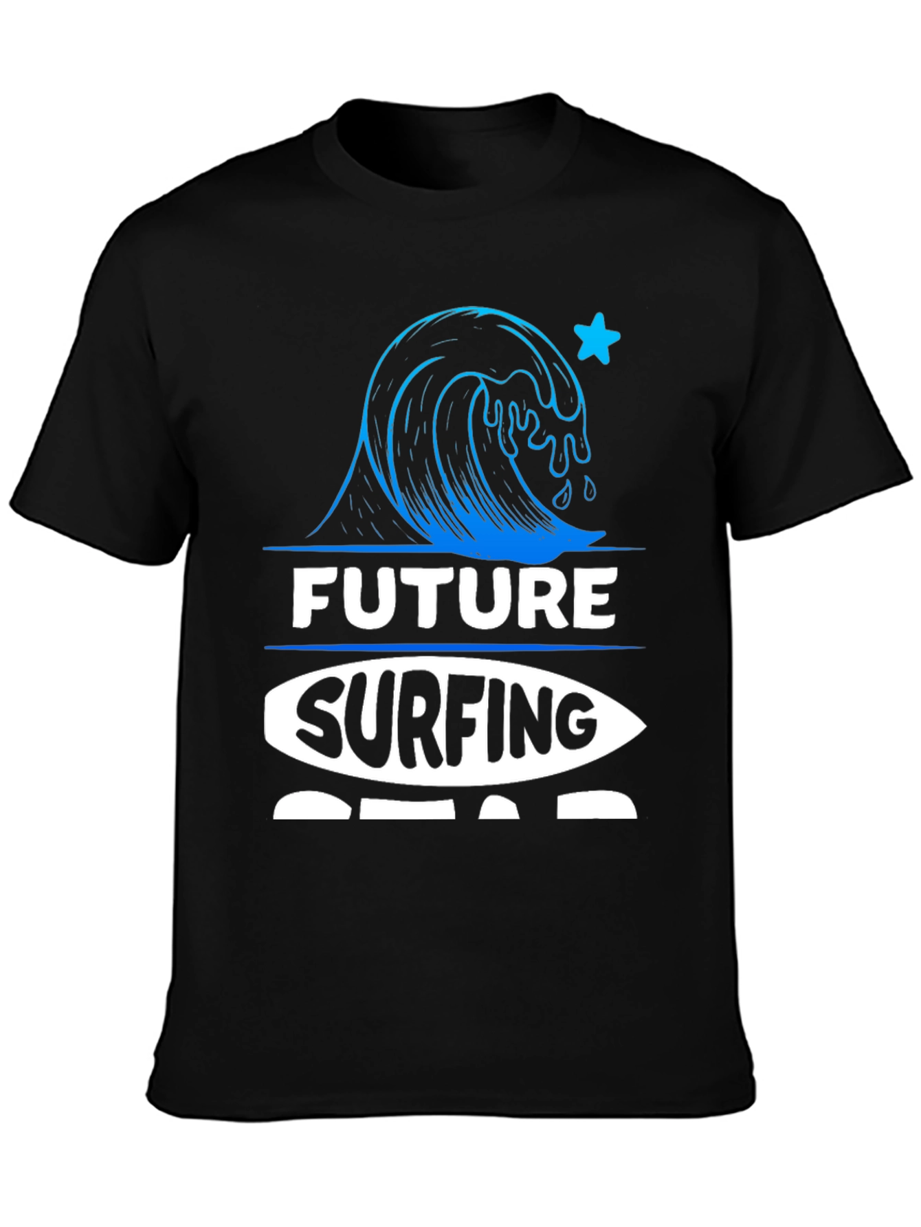 Future Surfing Star Black T-Shirt