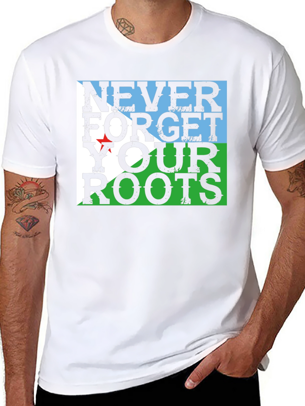Never Forget Your Roots Flag Graphic Tee