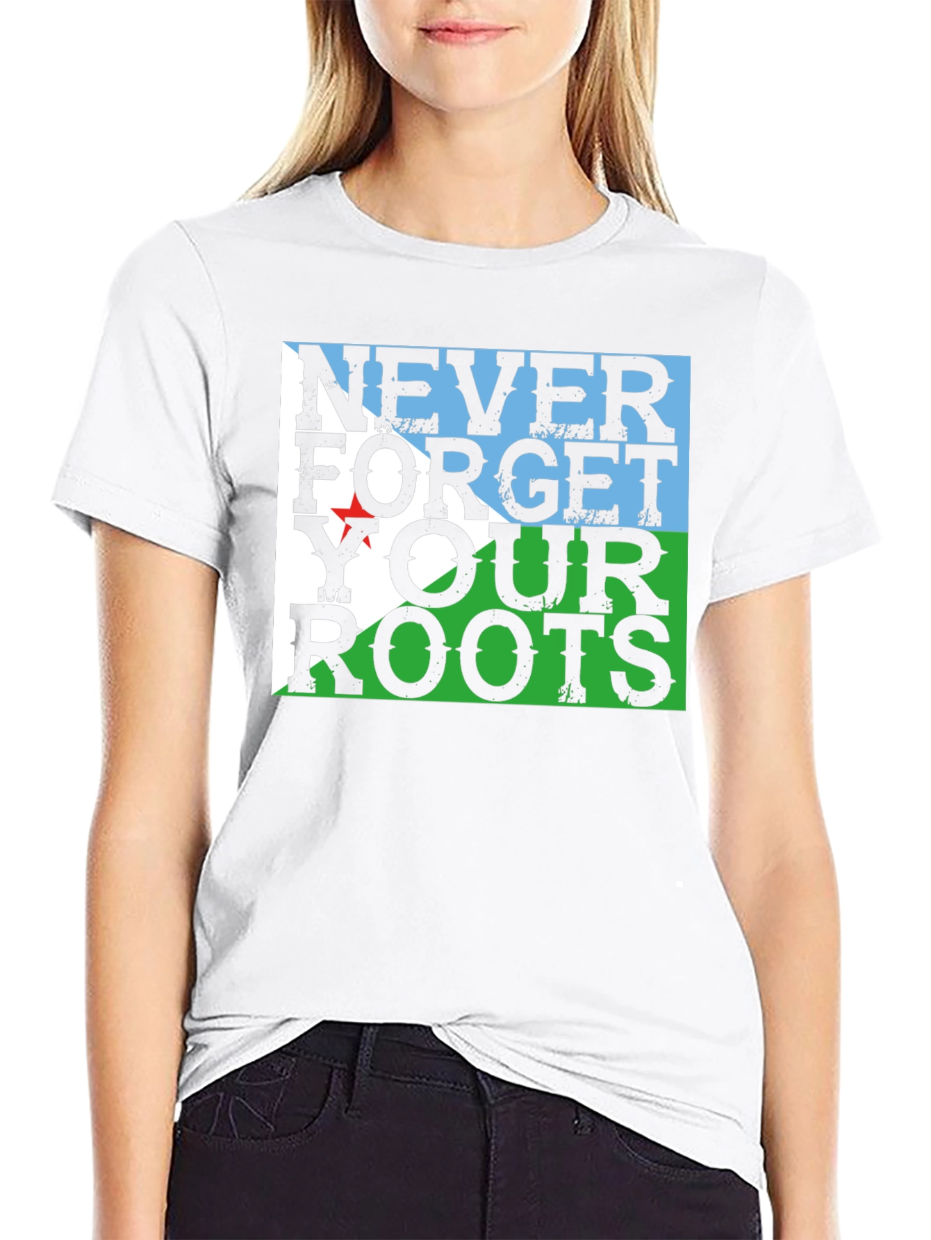 Never Forget Your Roots Flag Graphic Tee