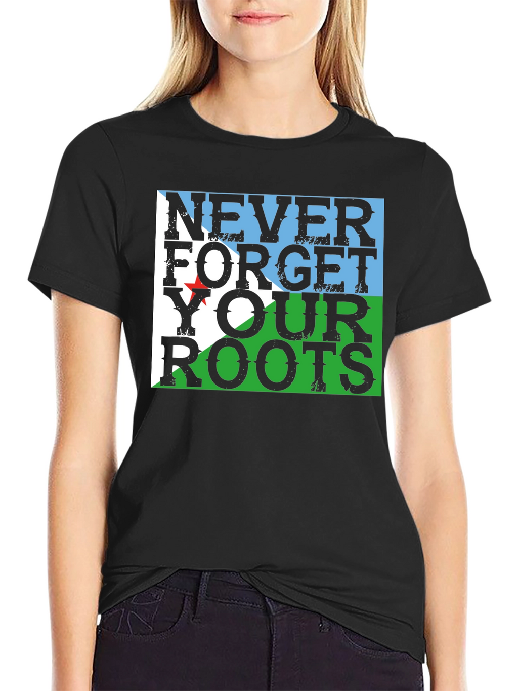 Never Forget Your Roots Flag Graphic Tee