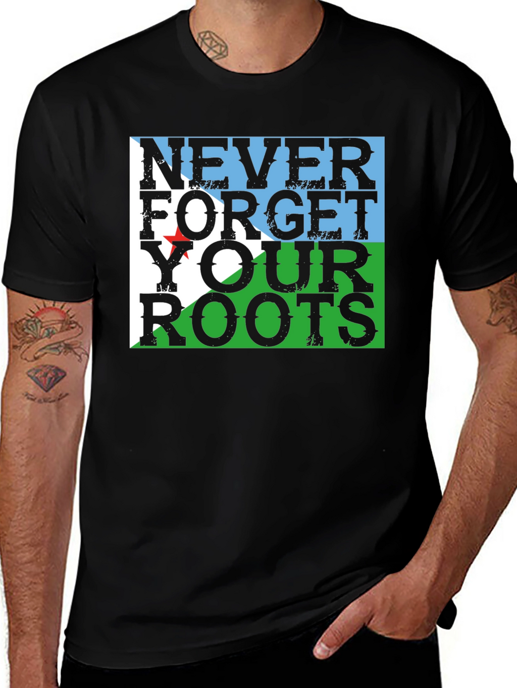Never Forget Your Roots Flag Graphic Tee
