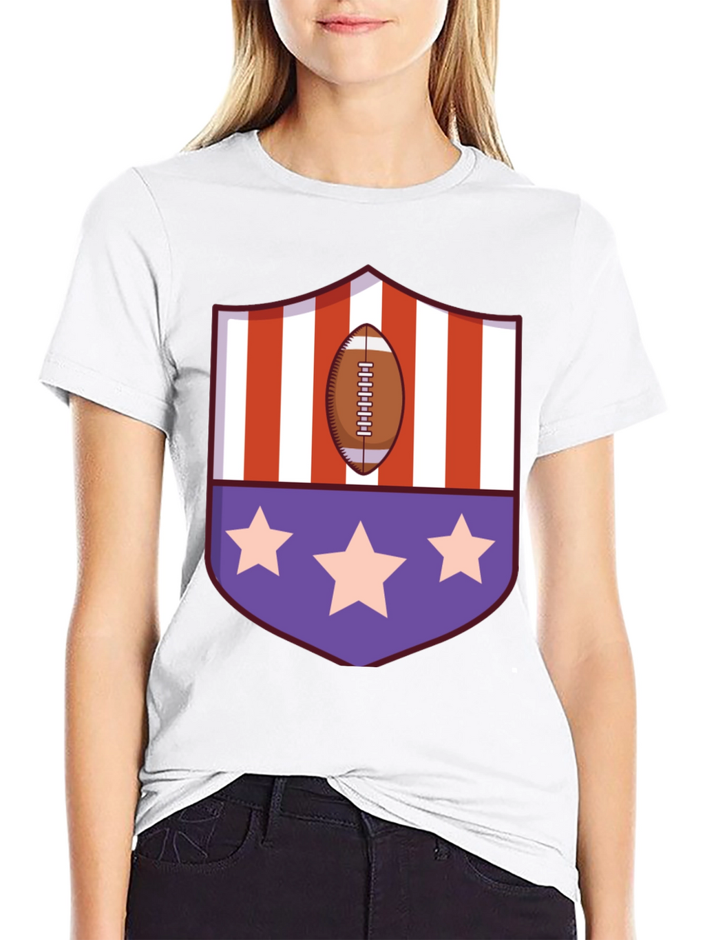 Patriotic Football Shield T-Shirt