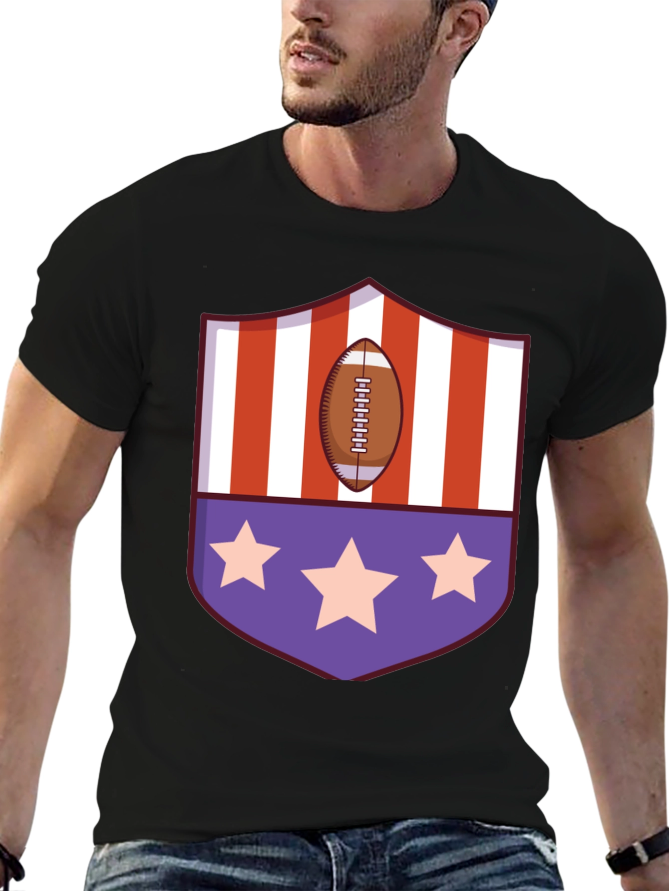 Patriotic Football Shield T-Shirt