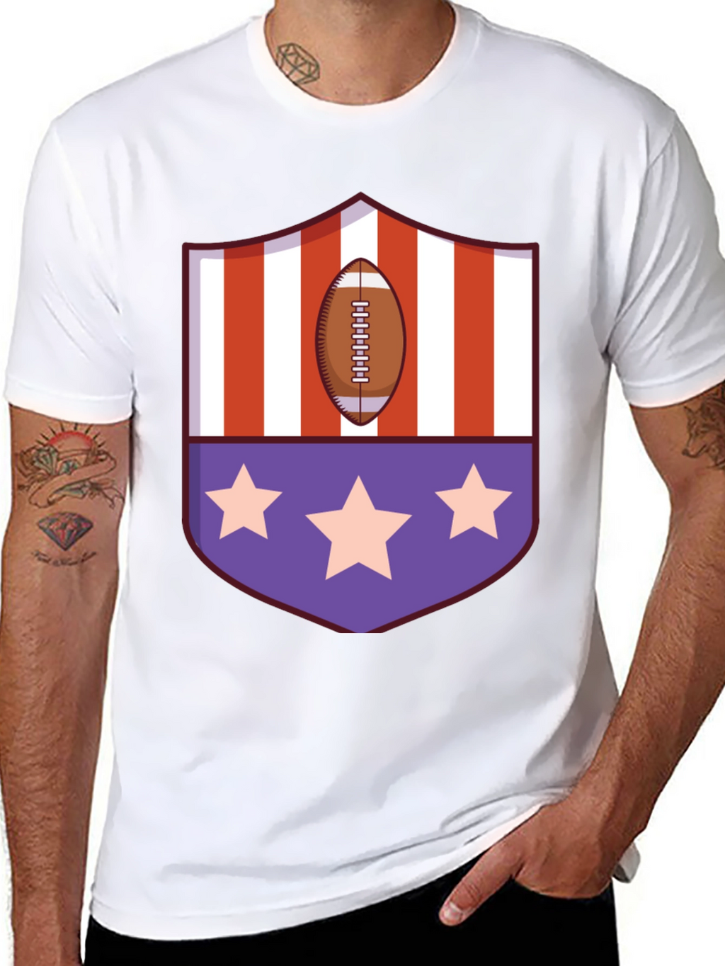Patriotic Football Shield T-Shirt