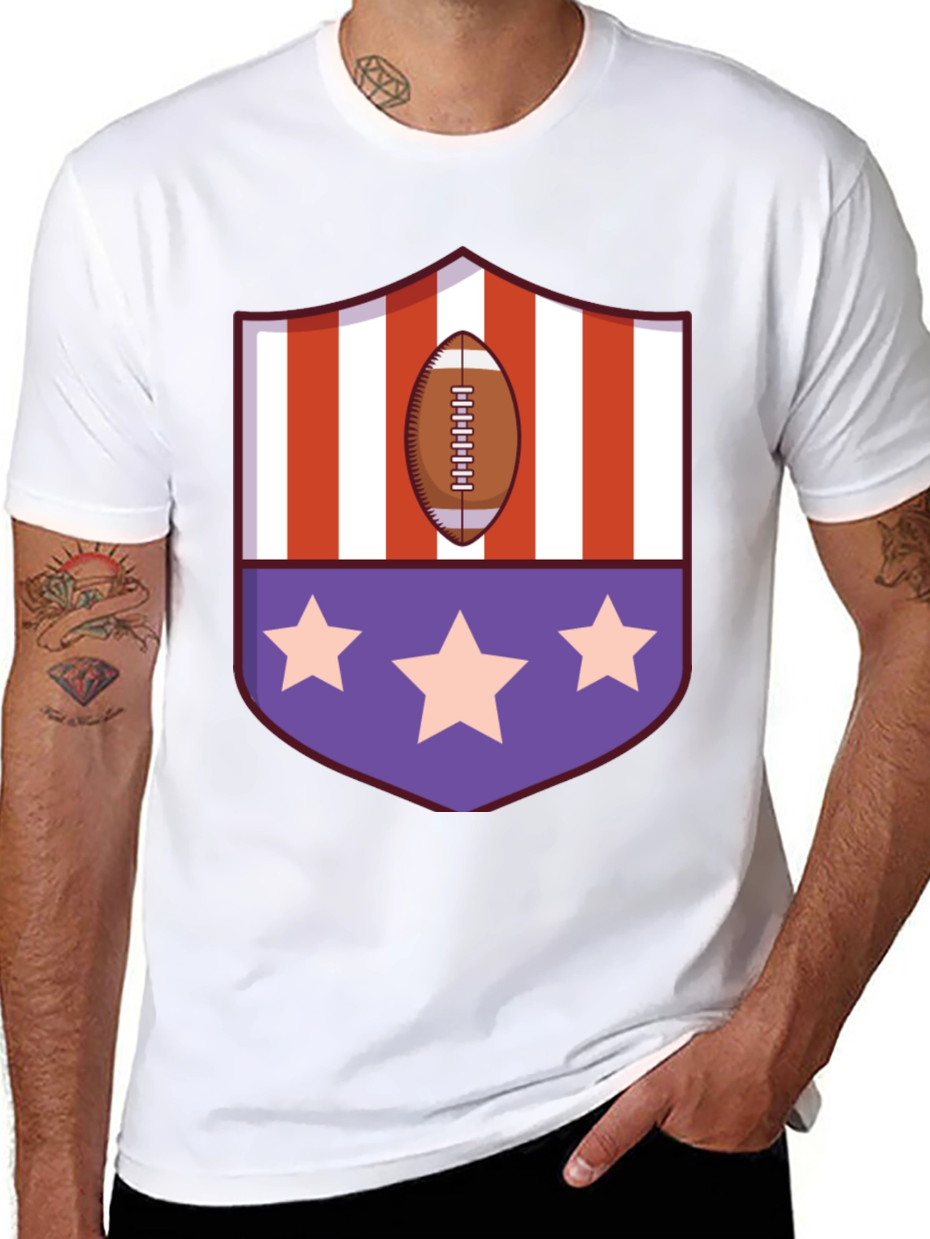 Patriotic Football Shield T-Shirt