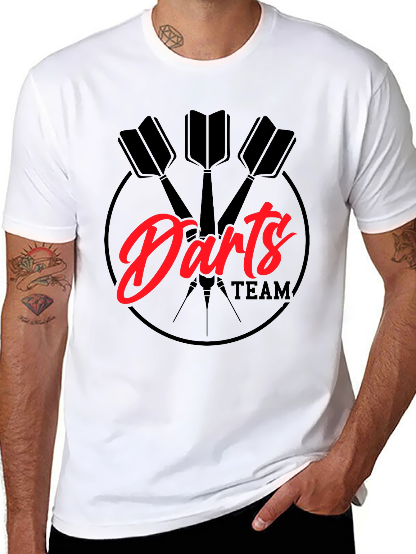 Darts Team Graphic Tee - Black