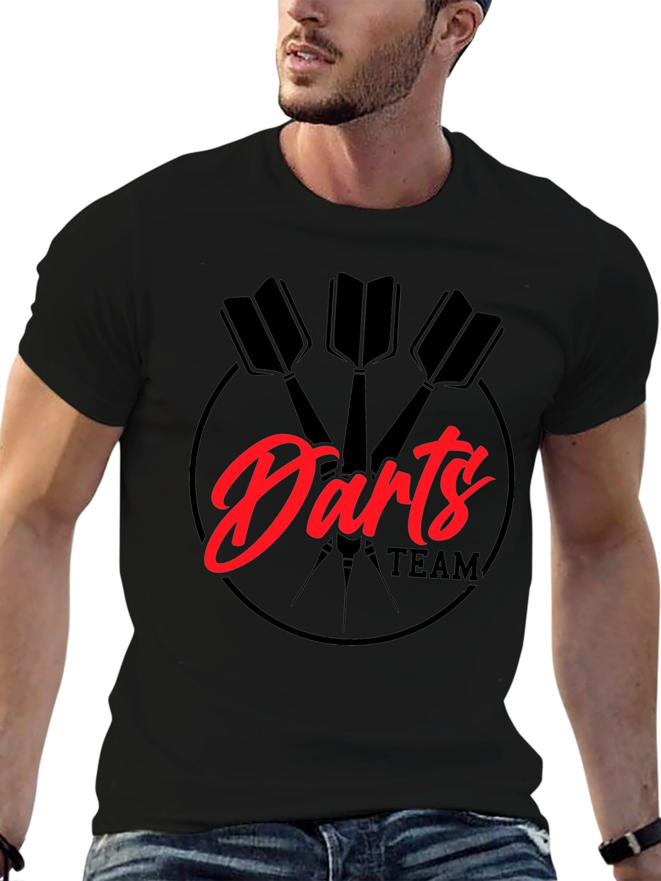 Darts Team Graphic Tee - Black
