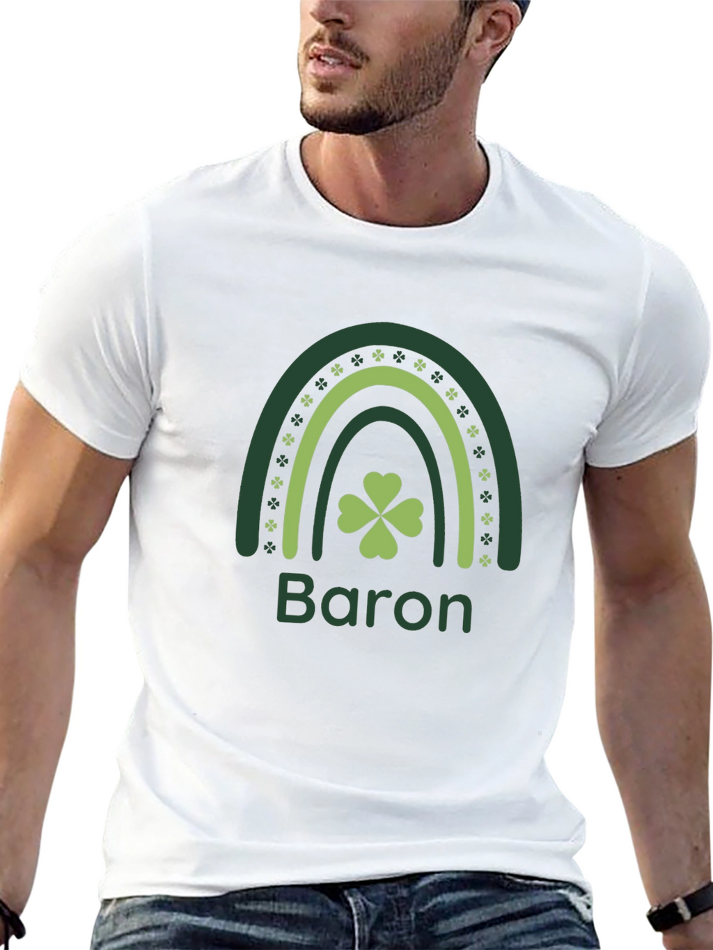 Lucky Shamrock Rainbow Personalized T-Shirt