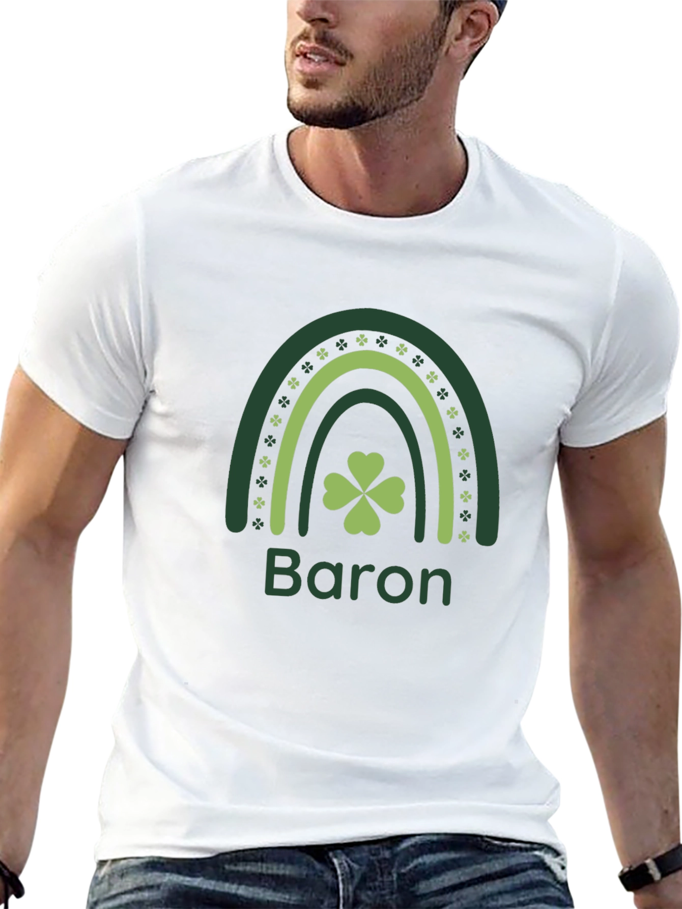 Lucky Shamrock Rainbow Personalized T-Shirt