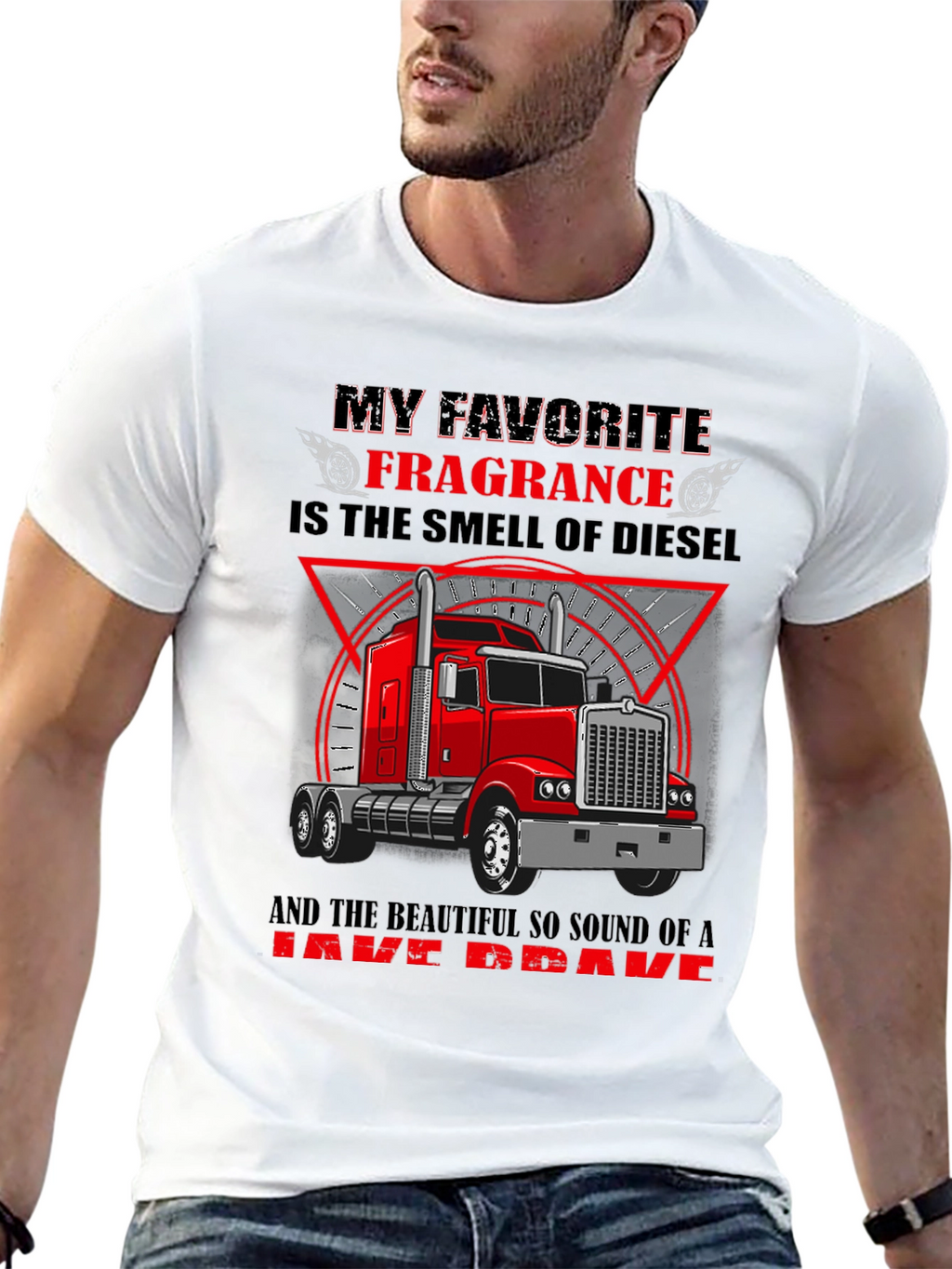 Diesel Smell Trucker T-Shirt - Black