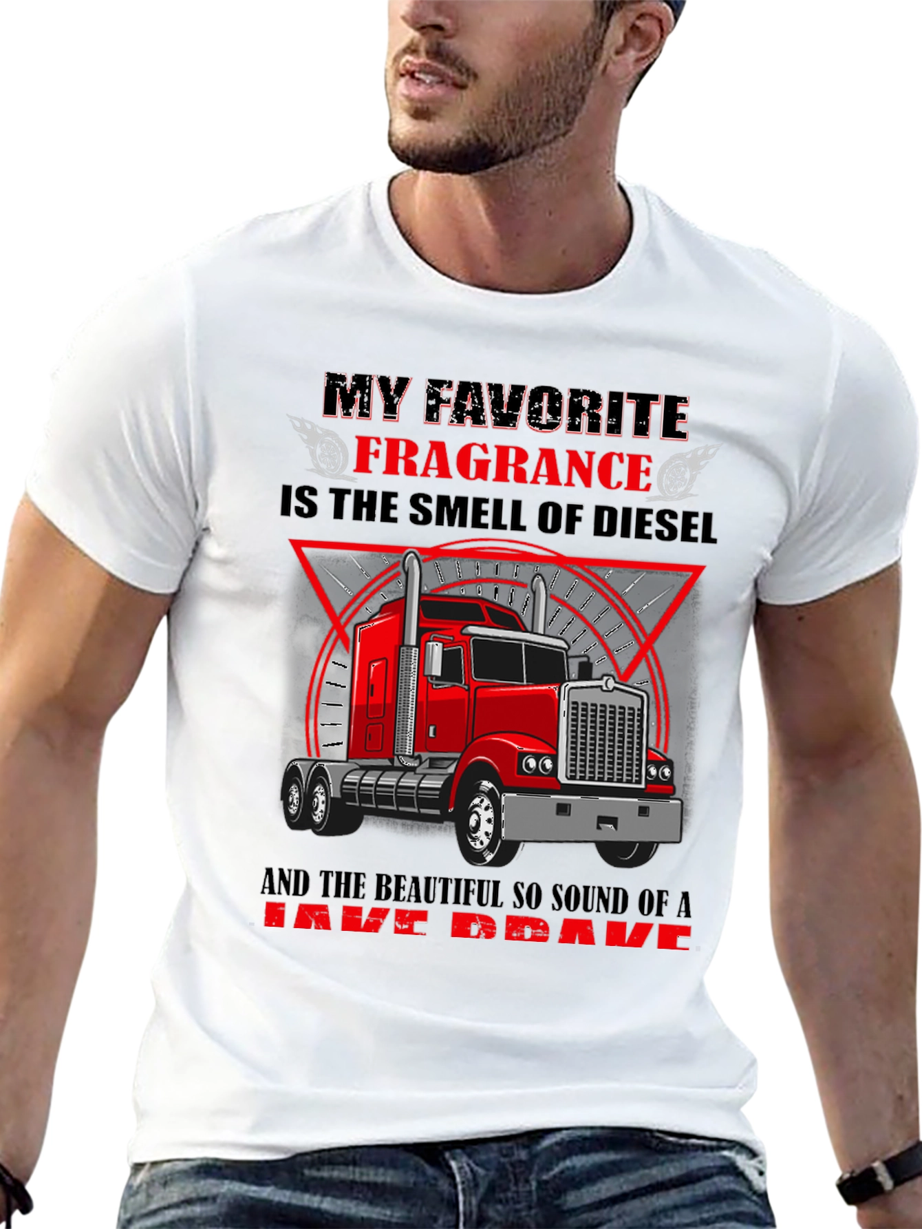Diesel Smell Trucker T-Shirt - Black