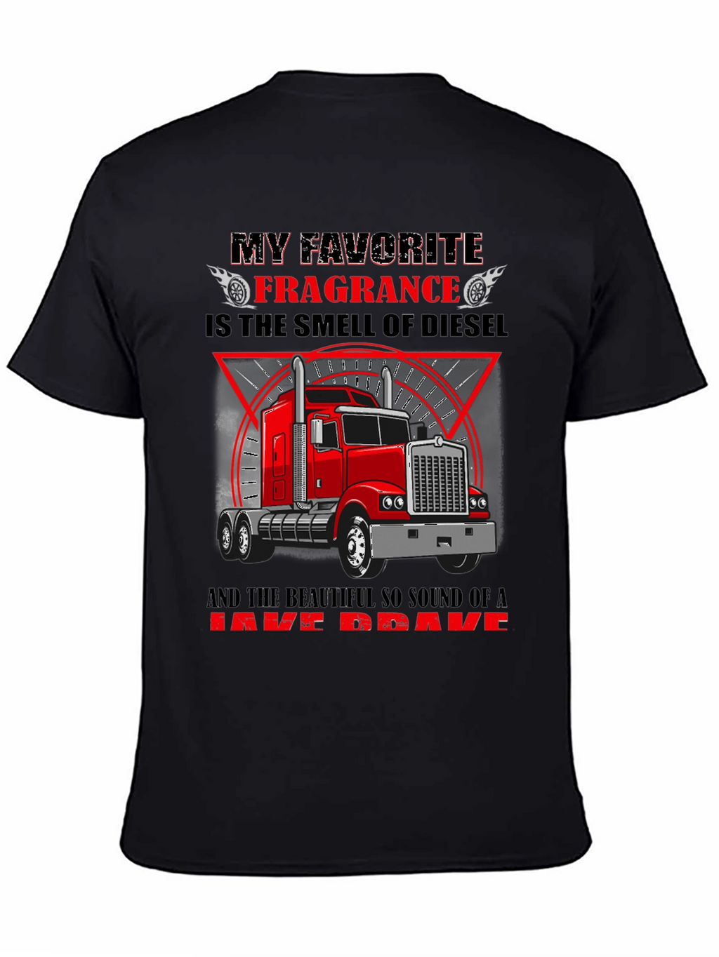 Diesel Smell Trucker T-Shirt - Black