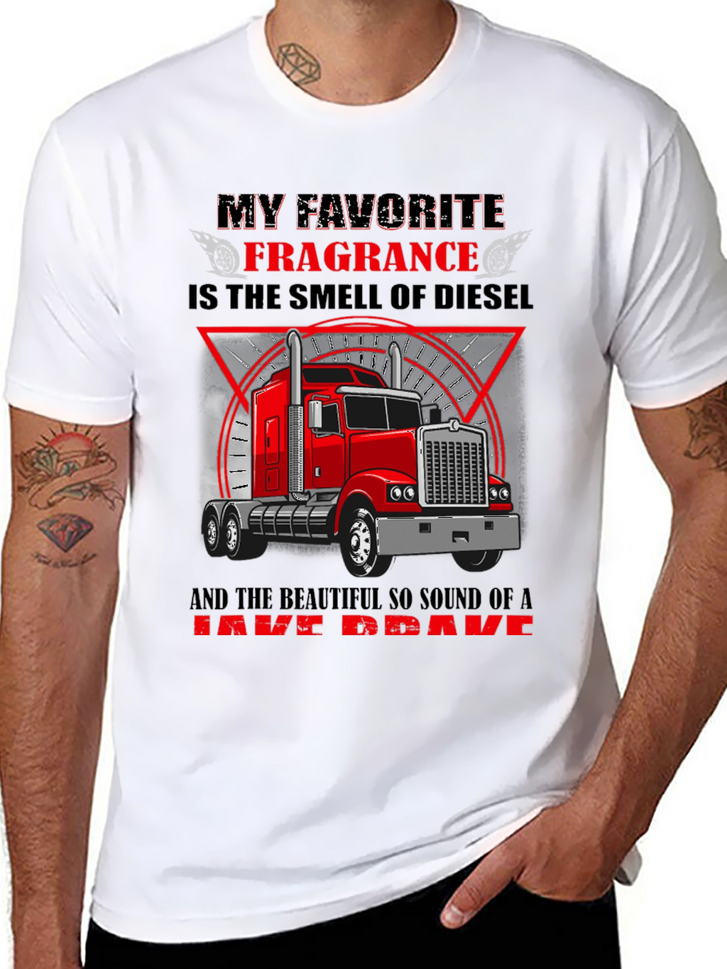 Diesel Smell Trucker T-Shirt - Black