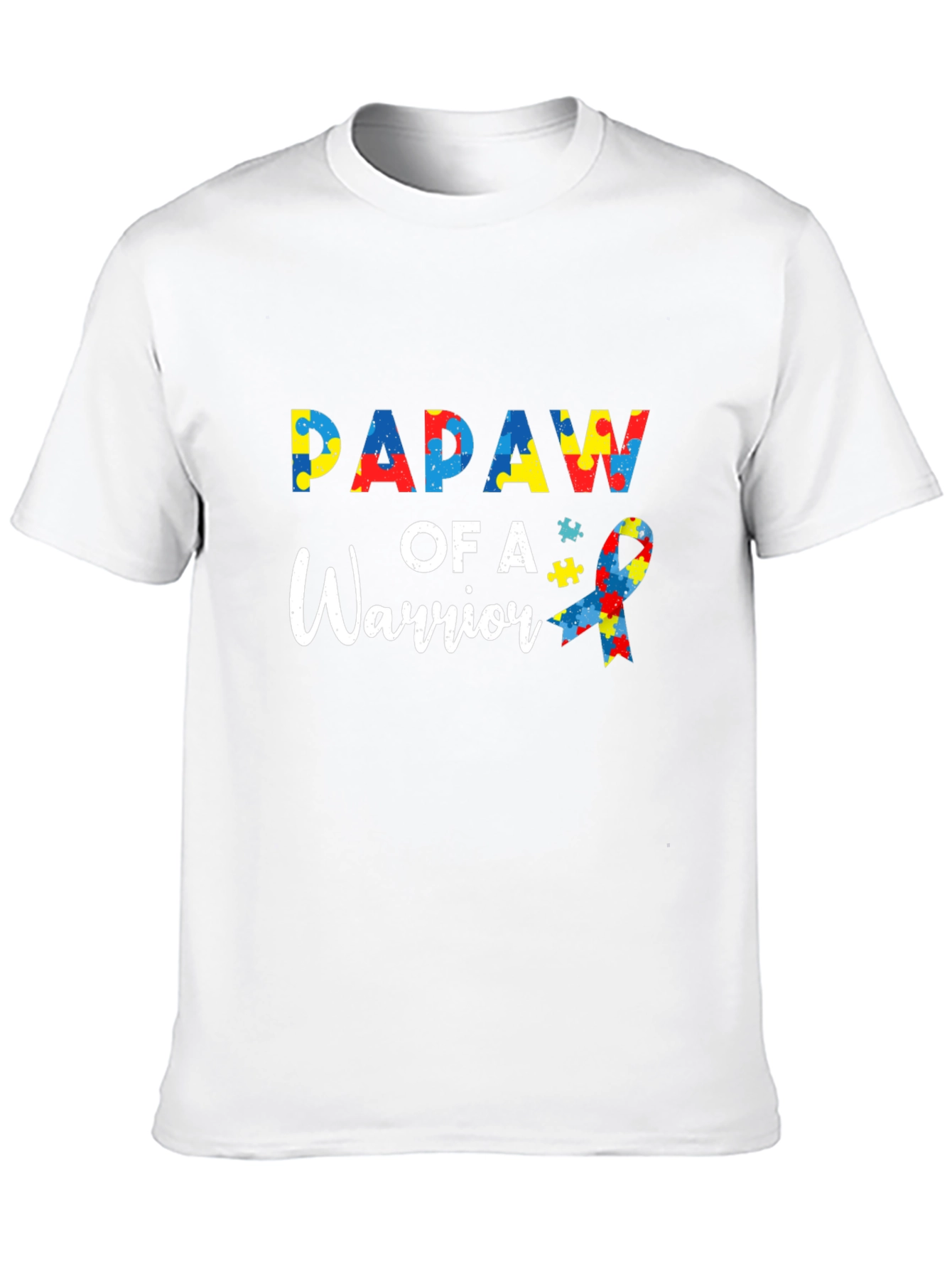 PAPAW of A Warrior Autism Awareness T-Shirt