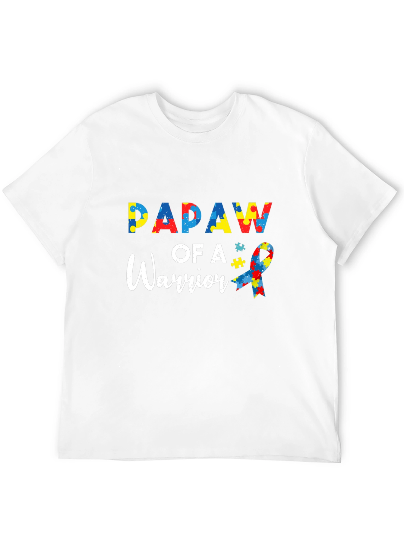 PAPAW of A Warrior Autism Awareness T-Shirt