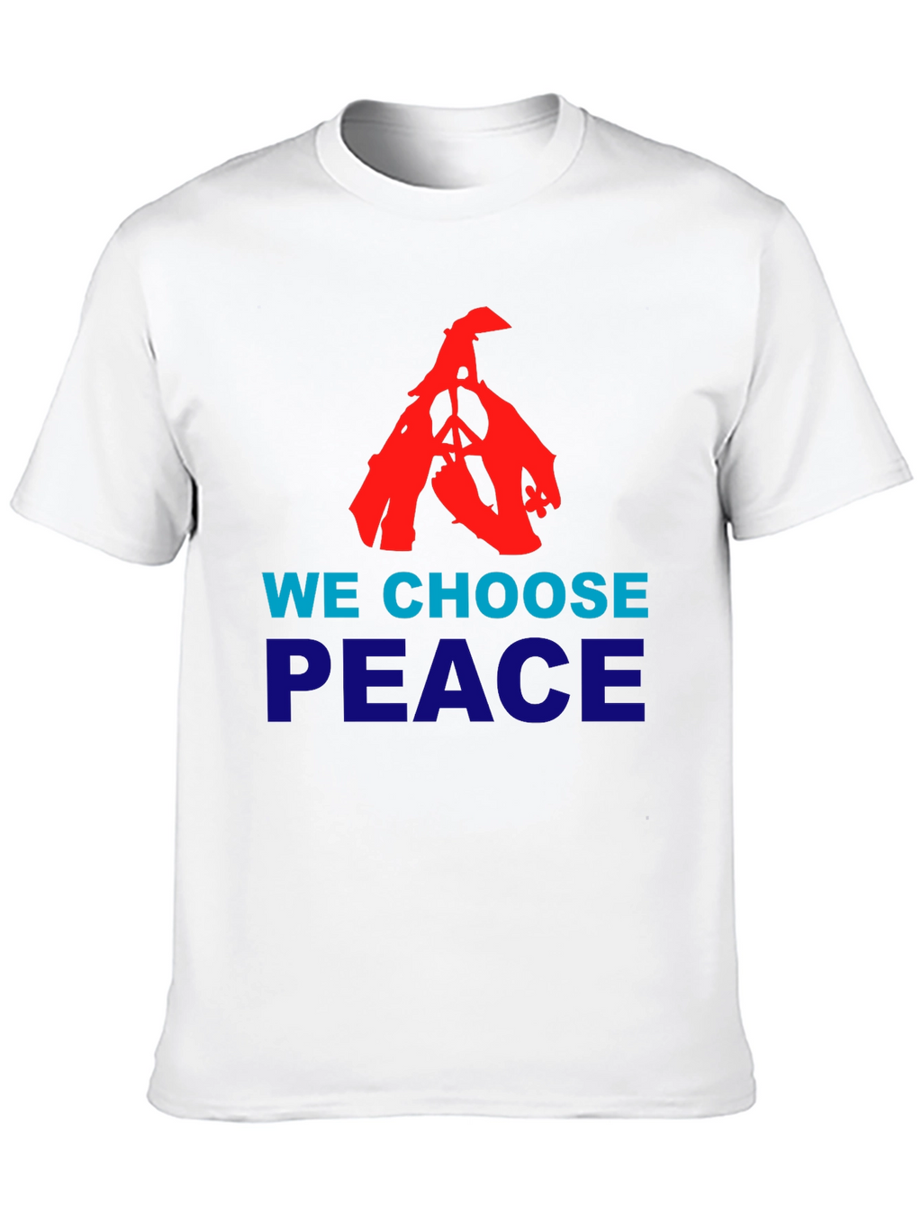 We Choose Peace Graphic Tee - Black Cotton T-Shirt