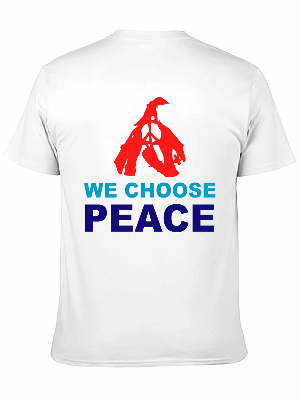 We Choose Peace Graphic Tee - Black Cotton T-Shirt