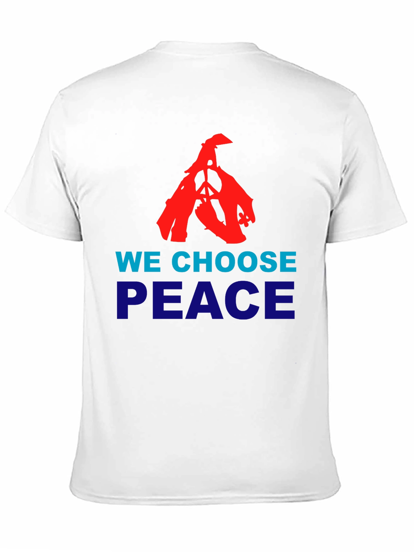 We Choose Peace Graphic Tee - Black Cotton T-Shirt