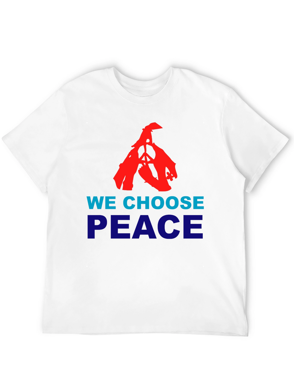 We Choose Peace Graphic Tee - Black Cotton T-Shirt