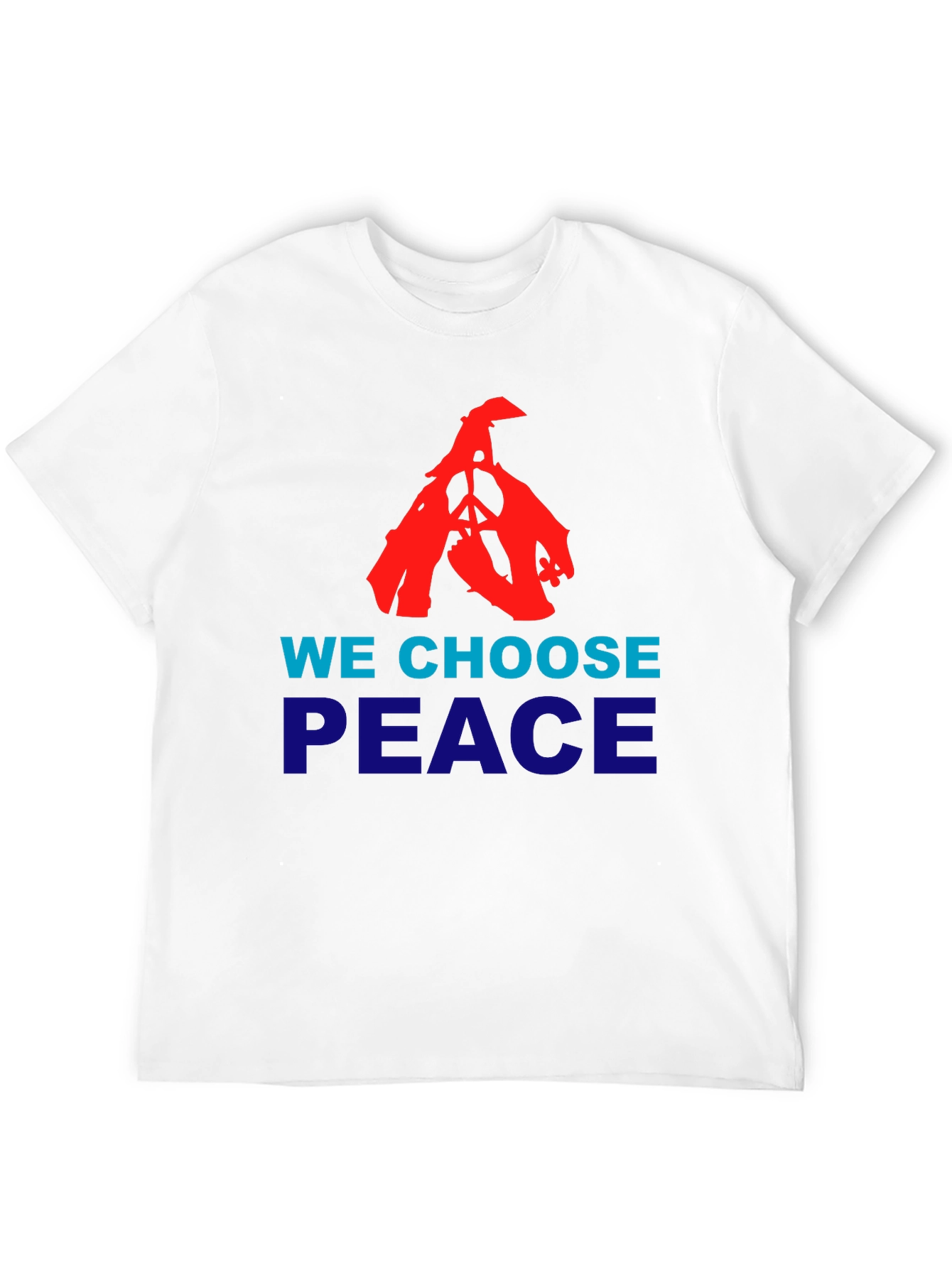 We Choose Peace Graphic Tee - Black Cotton T-Shirt