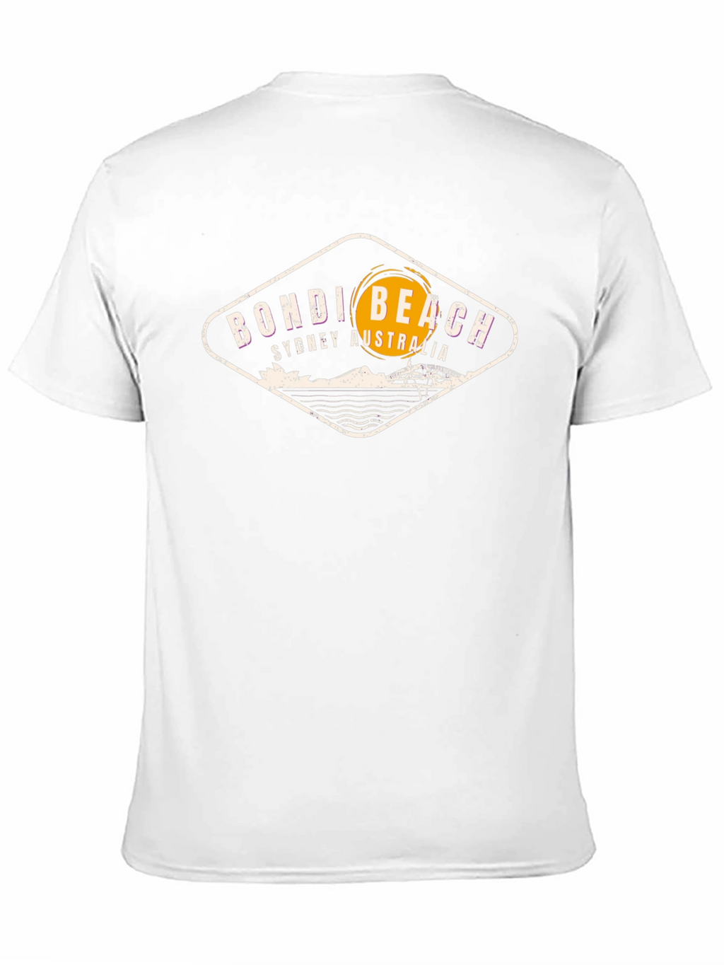 Bondi Beach Mens Black Graphic T-Shirt